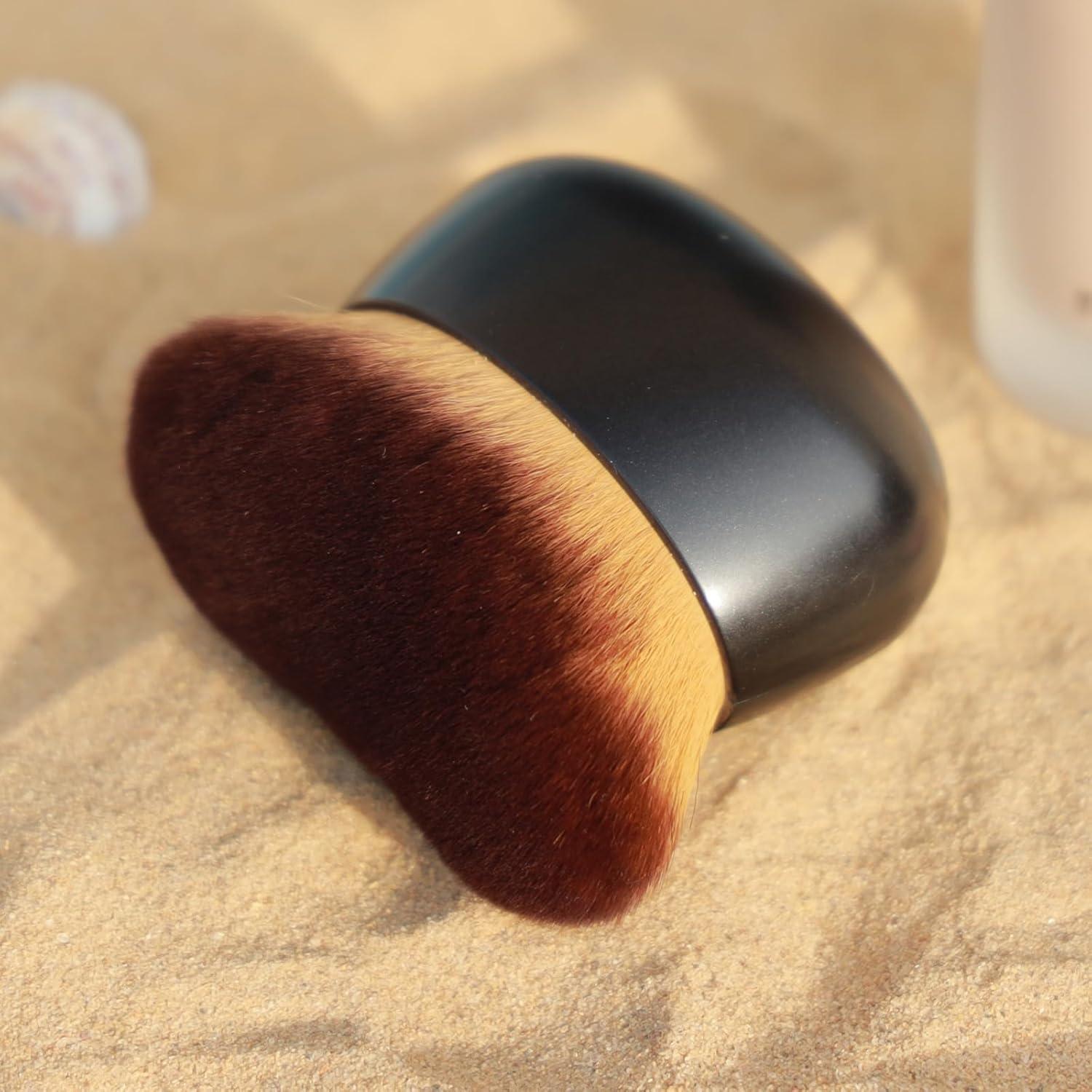 Brocha de Cuerpo DRIPOO Kabuki 80mm para Autobronceador - Negro