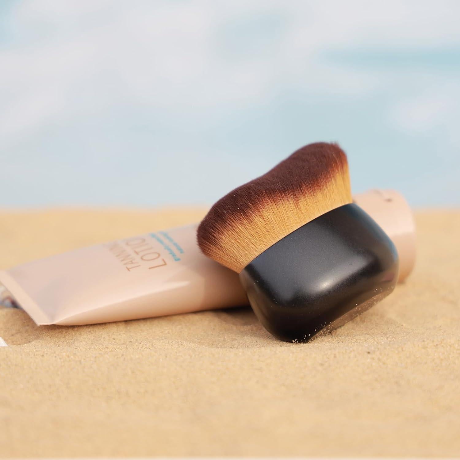 Brocha de Cuerpo DRIPOO Kabuki 80mm para Autobronceador - Negro