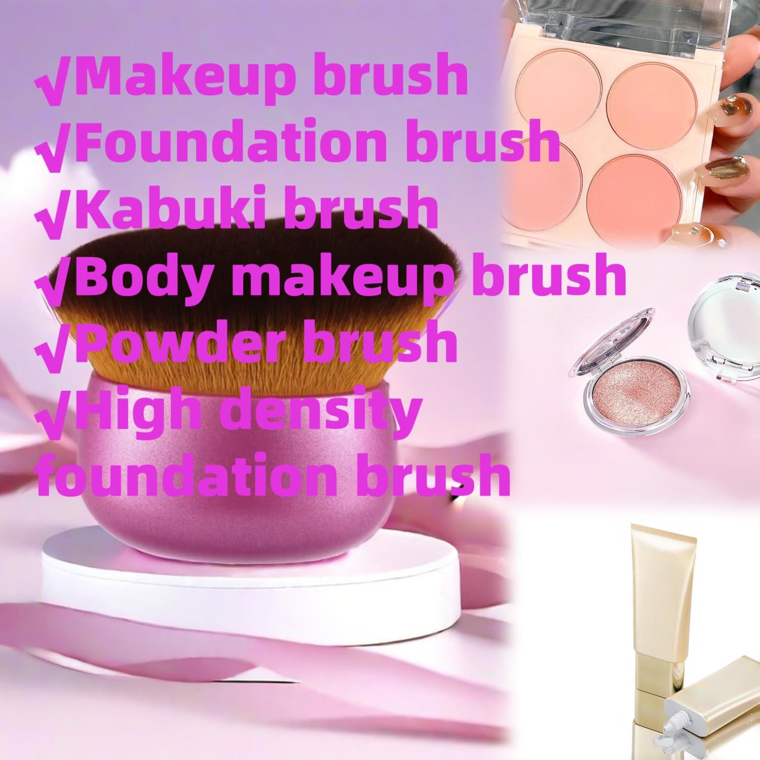 Brocha Kabuki Blend & Blur 75mm Rosa - Maquillaje Corporal y Autobronceador