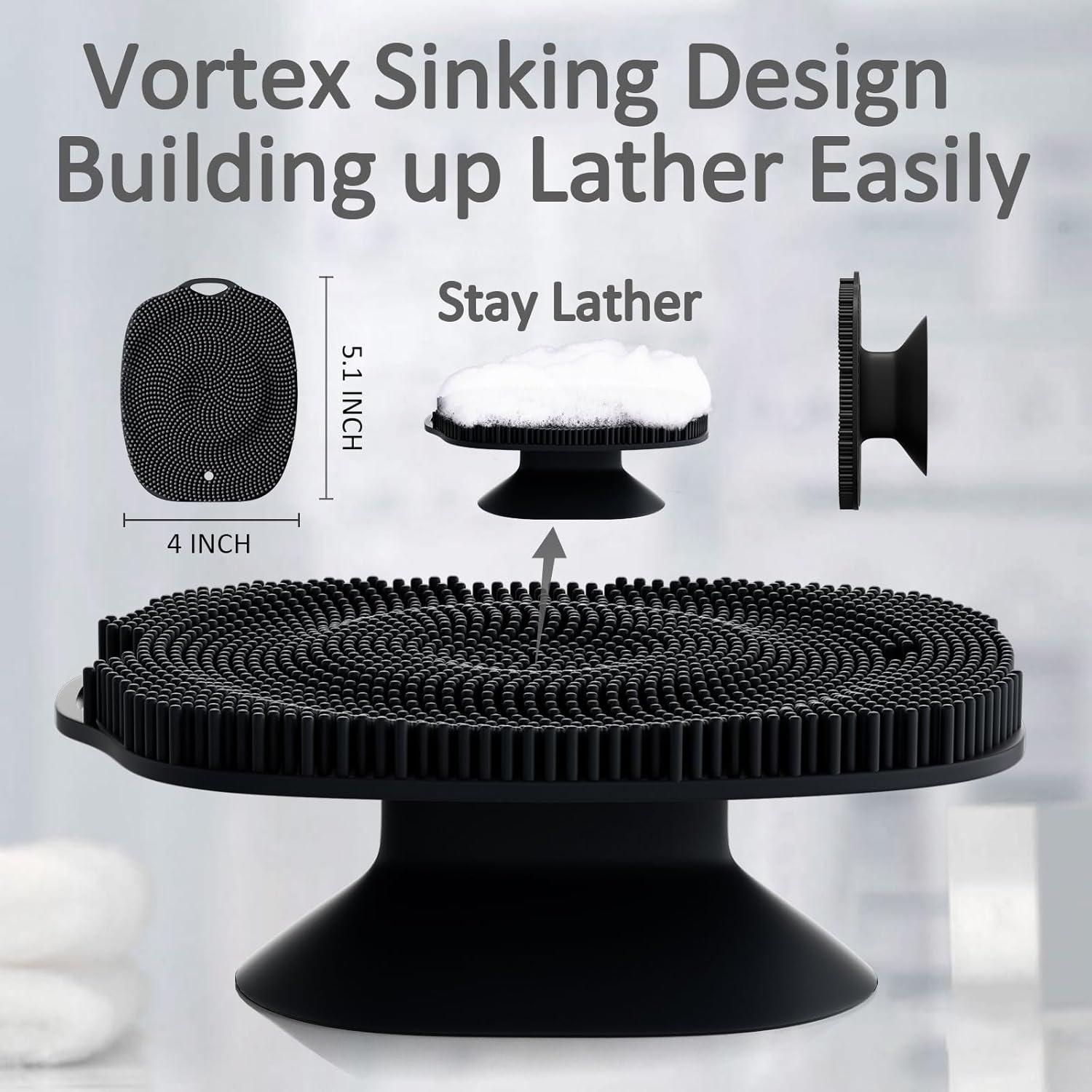 Esponja Corporal de Silicona ARIOSOX - Suave y Exfoliante, Negro