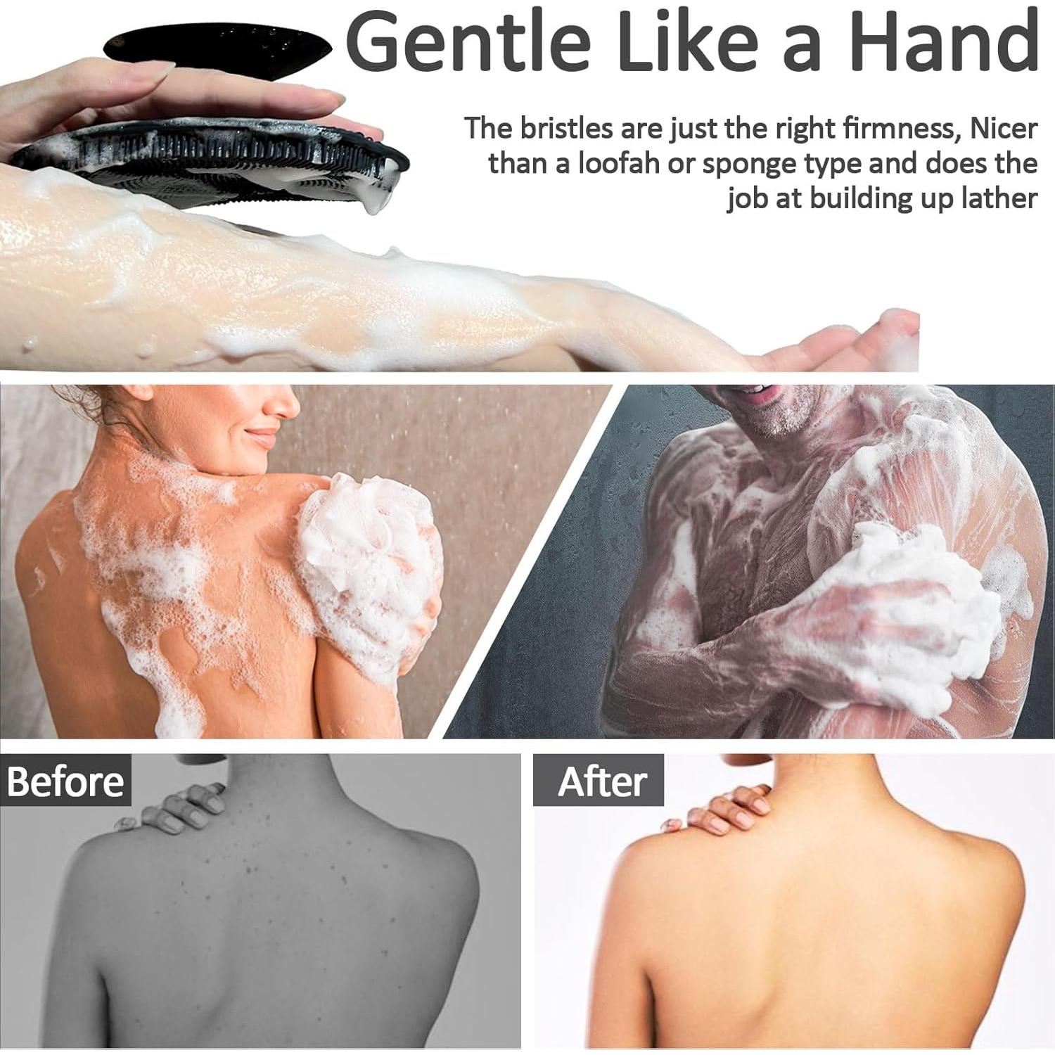 Esponja Corporal de Silicona ARIOSOX - Suave y Exfoliante, Negro