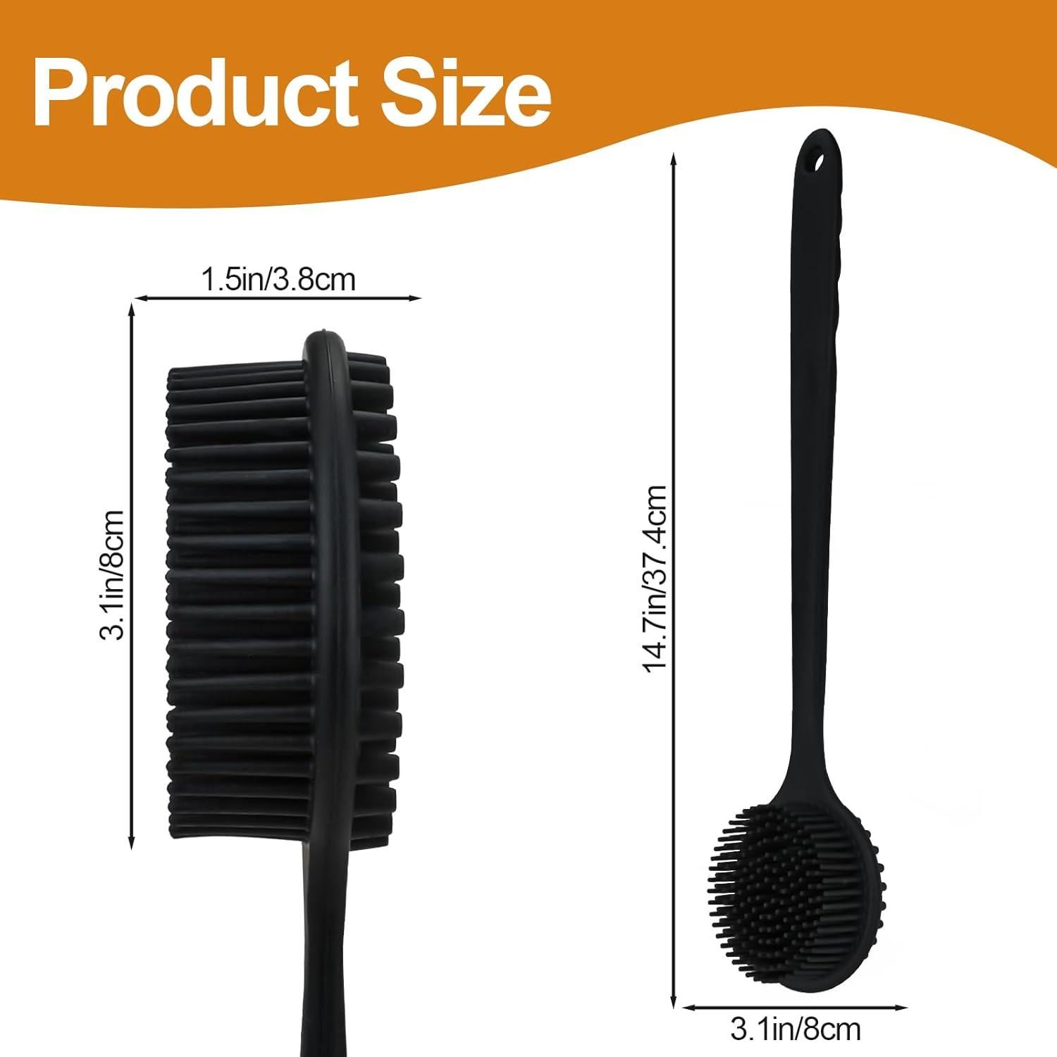 Paquete de 2 cepillos de silicona LIOUCBD para la espalda 38 cm