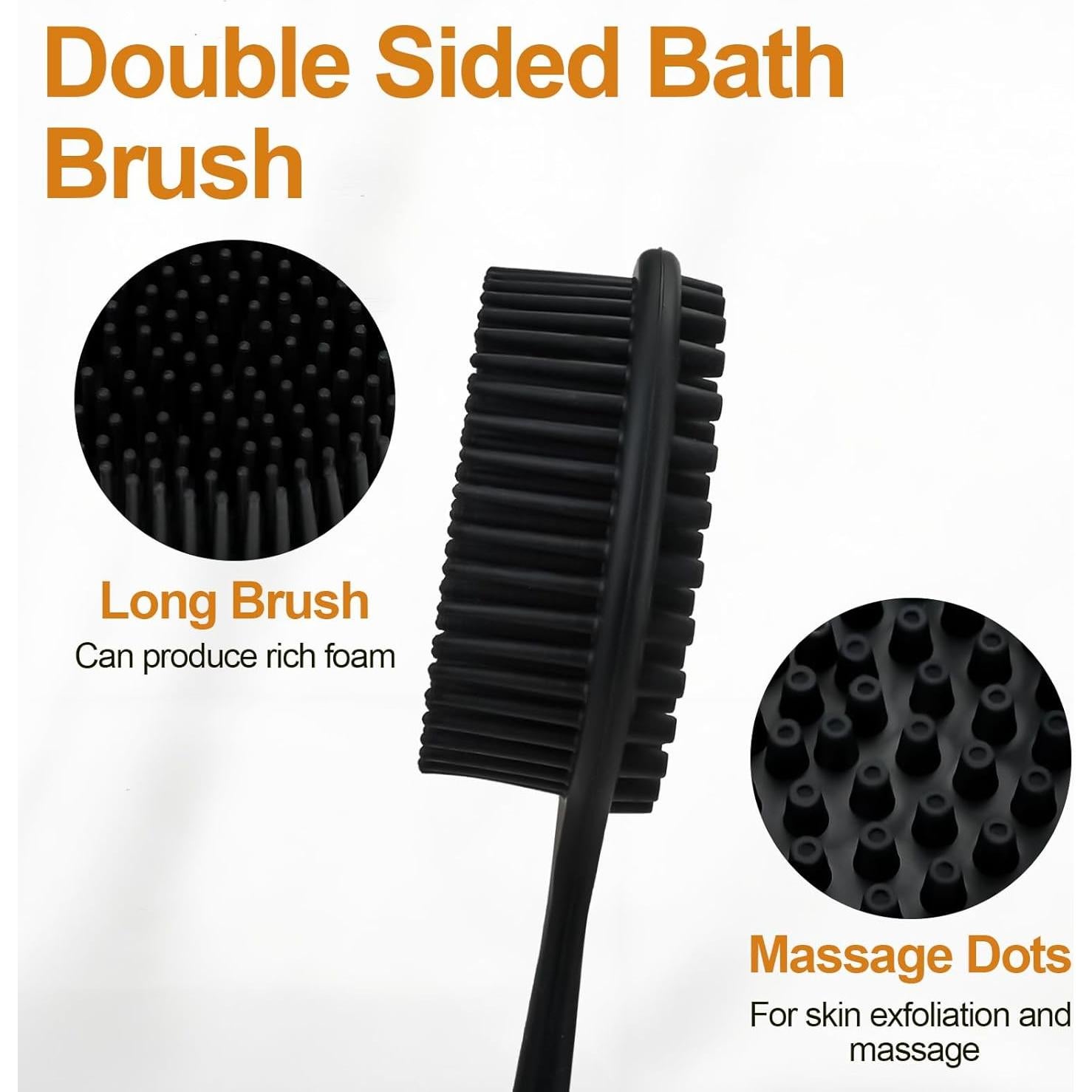 Paquete de 2 cepillos de silicona LIOUCBD para la espalda 38 cm