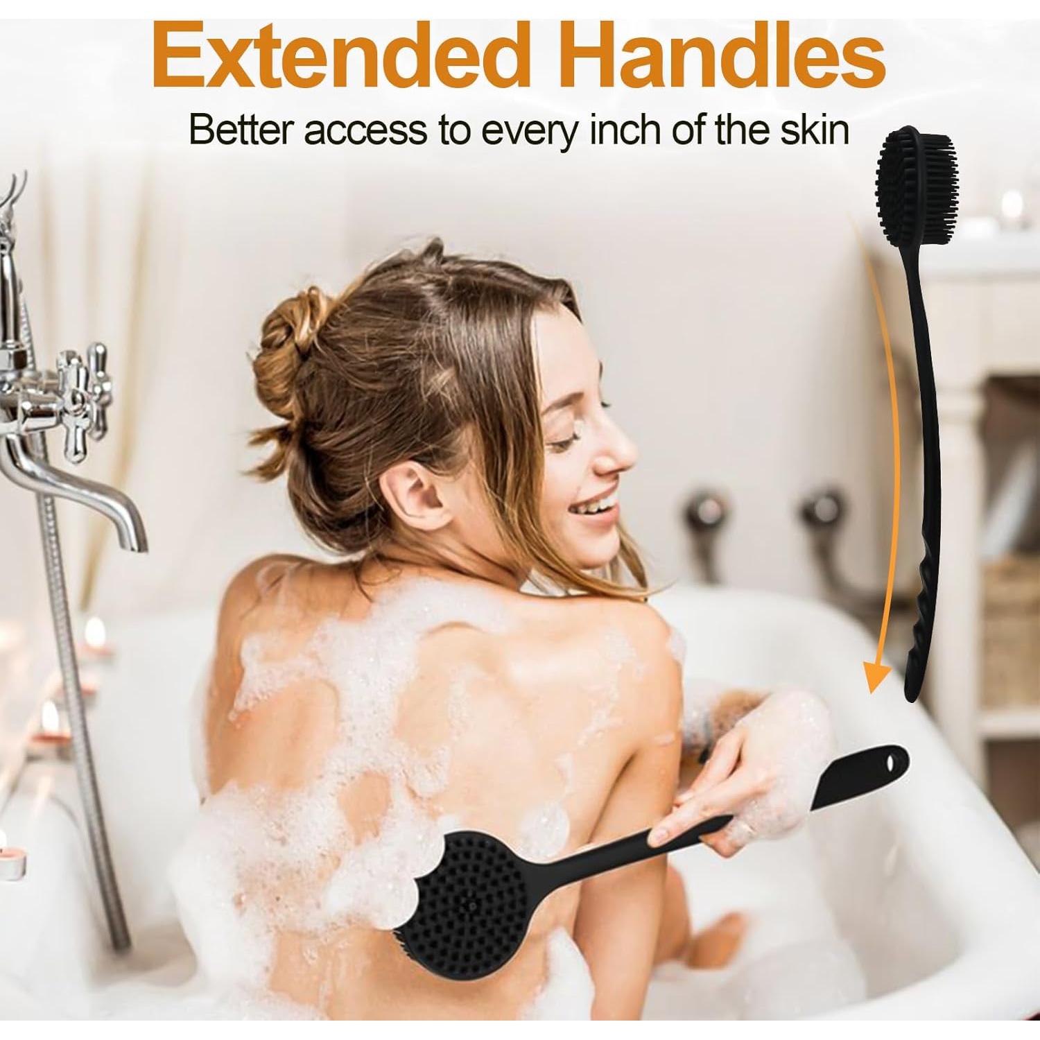 Paquete de 2 cepillos de silicona LIOUCBD para la espalda 38 cm