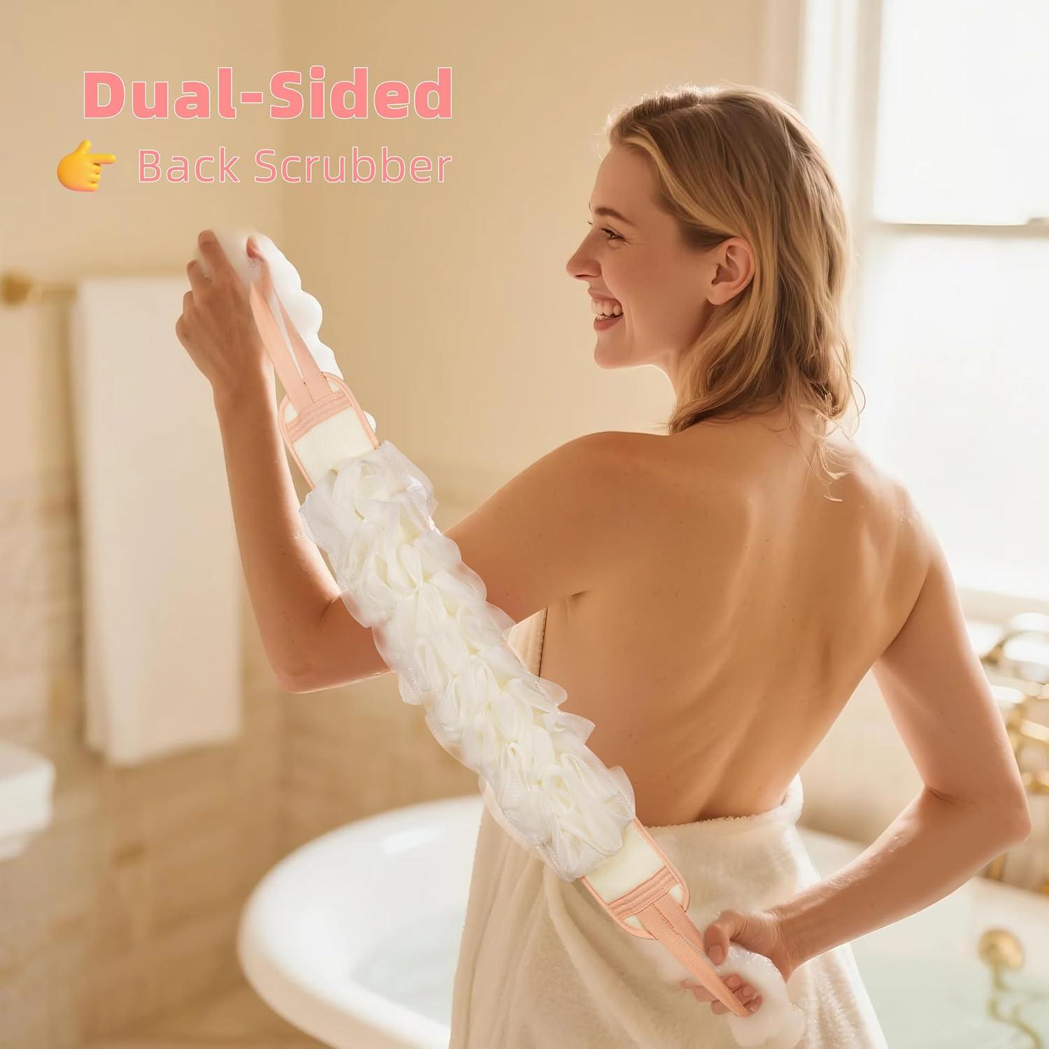 Kit de Esponjas de Baño HIFEASTS - 3 Piezas Exfoliantes