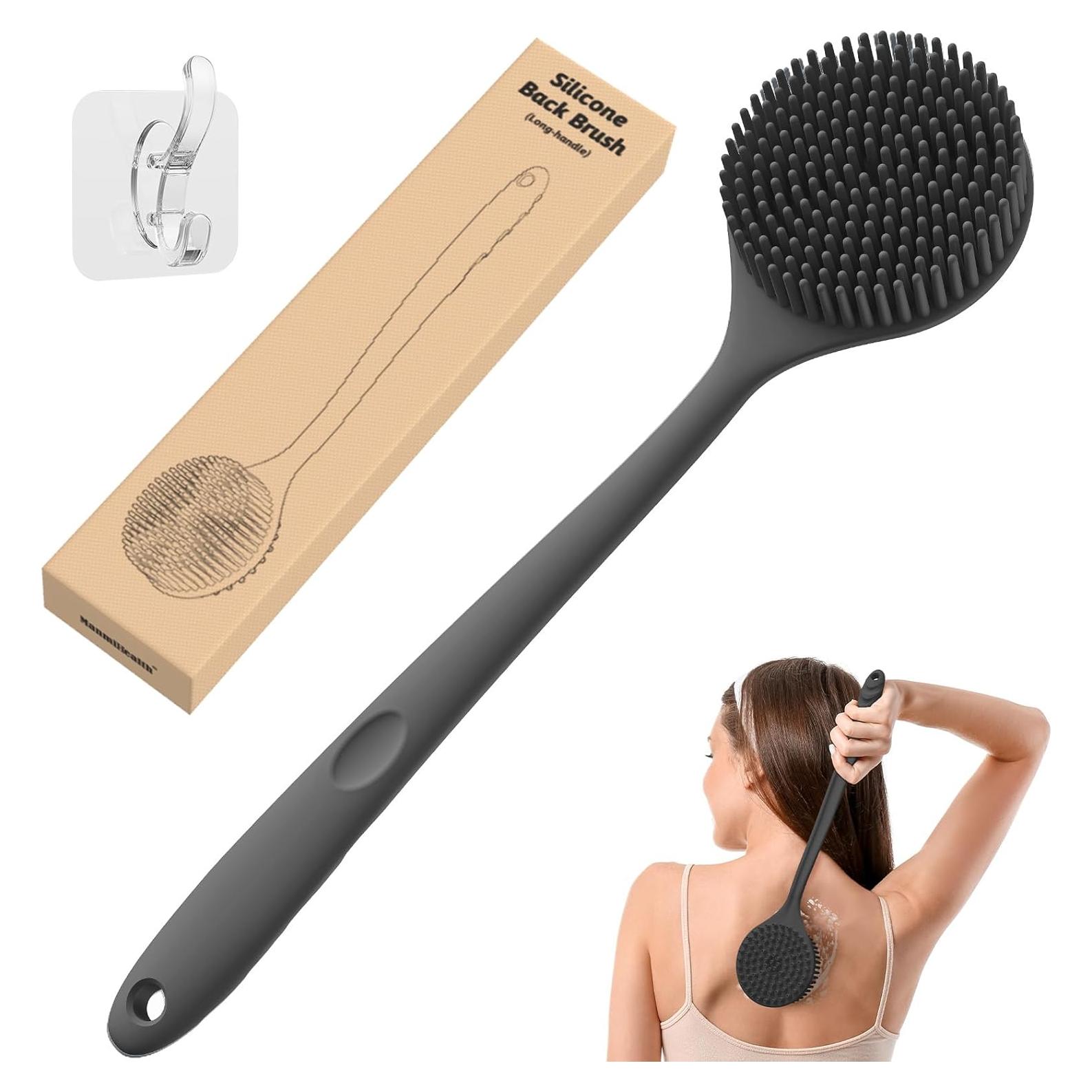 Exfoliador de Espalda Manmihealth Silicona 38 cm Cerdas Gruesas