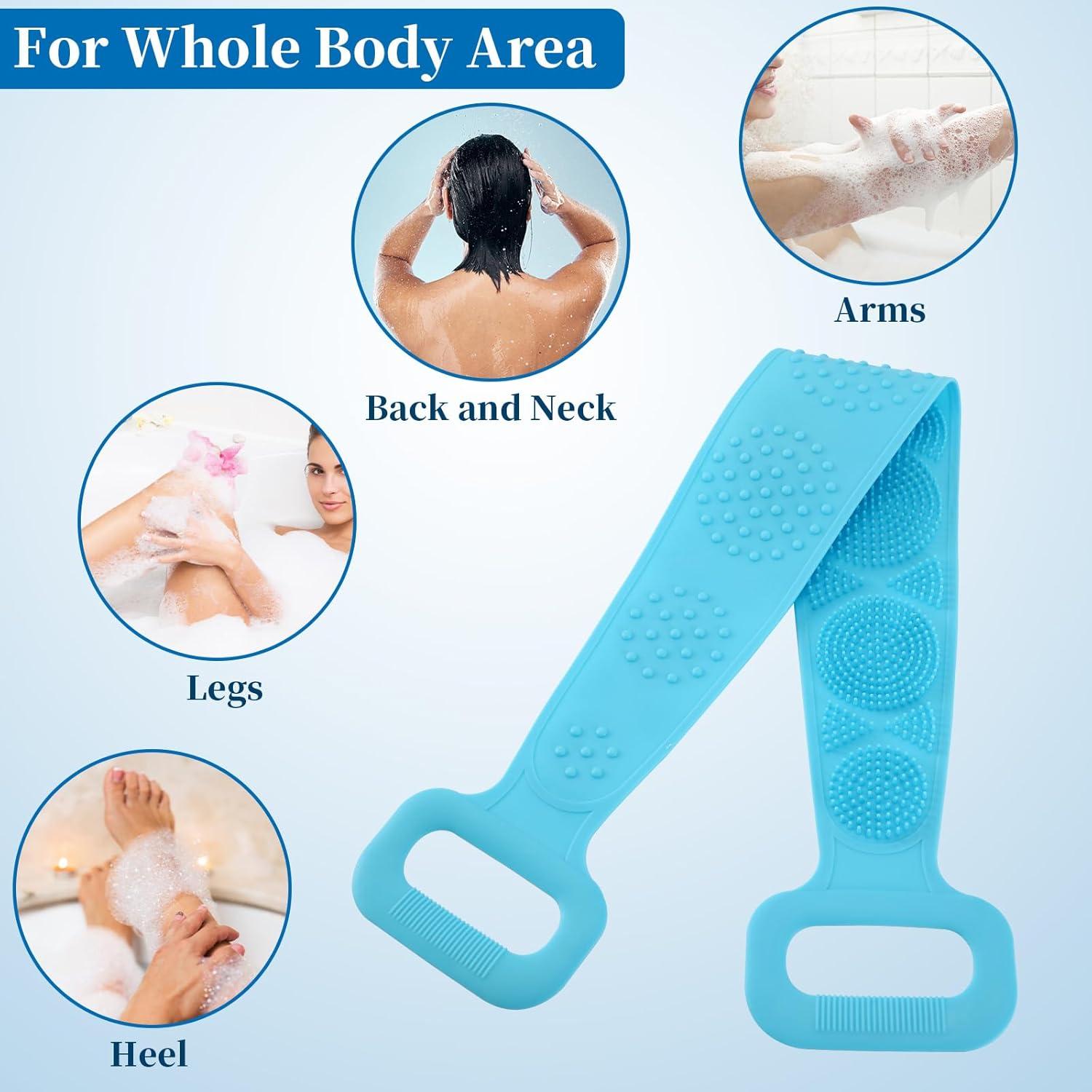 Exfoliador de Espalda de Silicona FEBSNOW 2 Pcs 70 cm