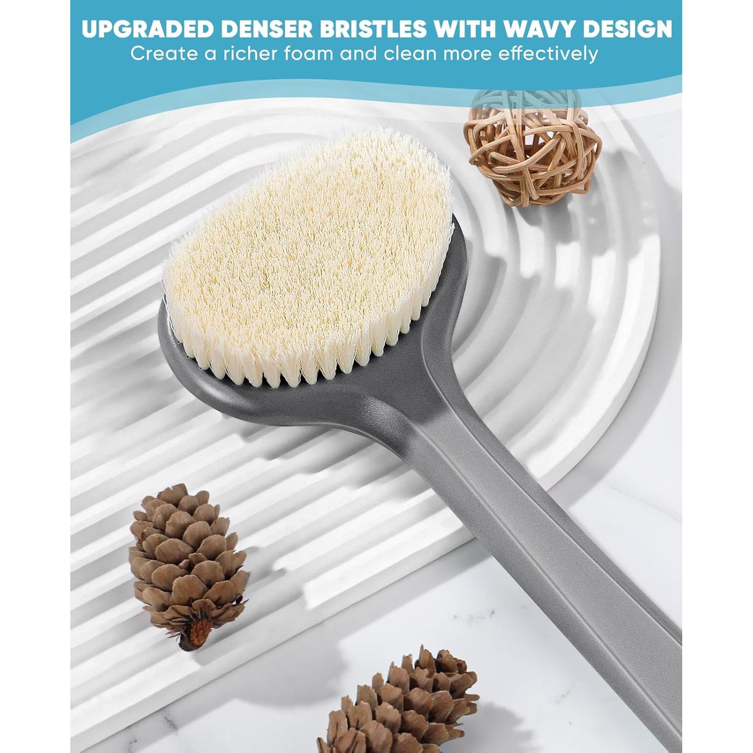 Cepillo de Ducha Rolizoe con Mango Largo 43 cm Antideslizante