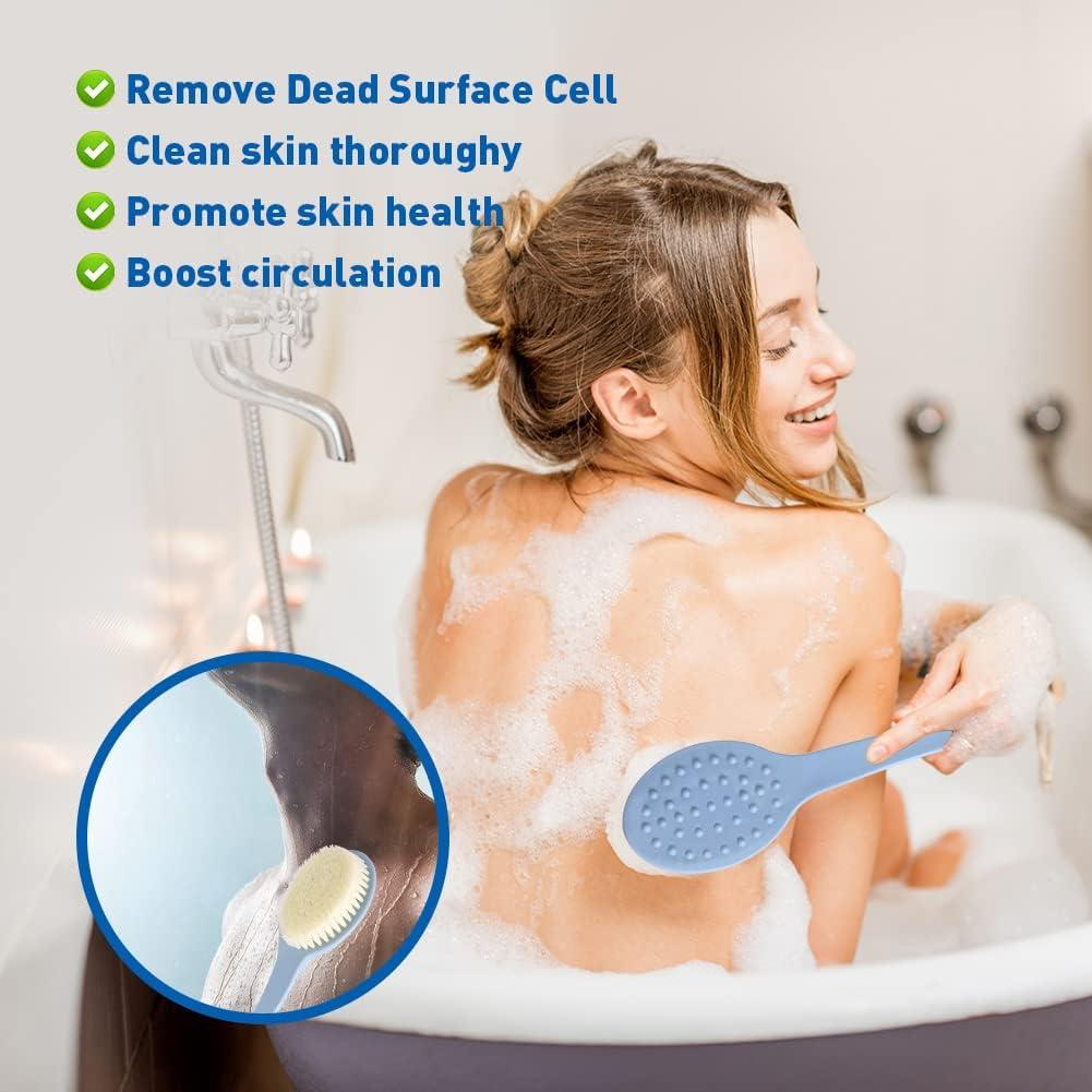 Cepillo de Espalda zxbaers Ducha 35x7cm Antideslizante 2 PZS