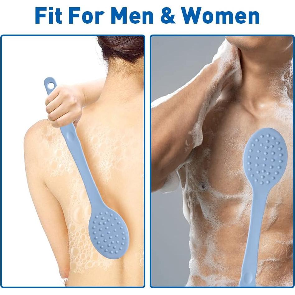Cepillo de Espalda zxbaers Ducha 35x7cm Antideslizante 2 PZS
