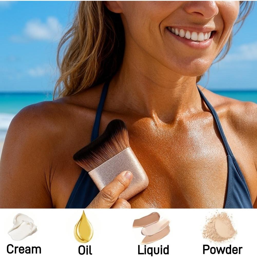 Brocha Kabuki Profesional para Autobronceador Shiichen 7cm