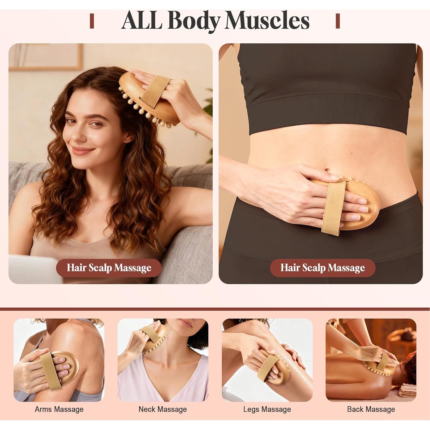 Set de 2 Cepillos de Masaje Meridian Zrpot con Aceites Esenciales