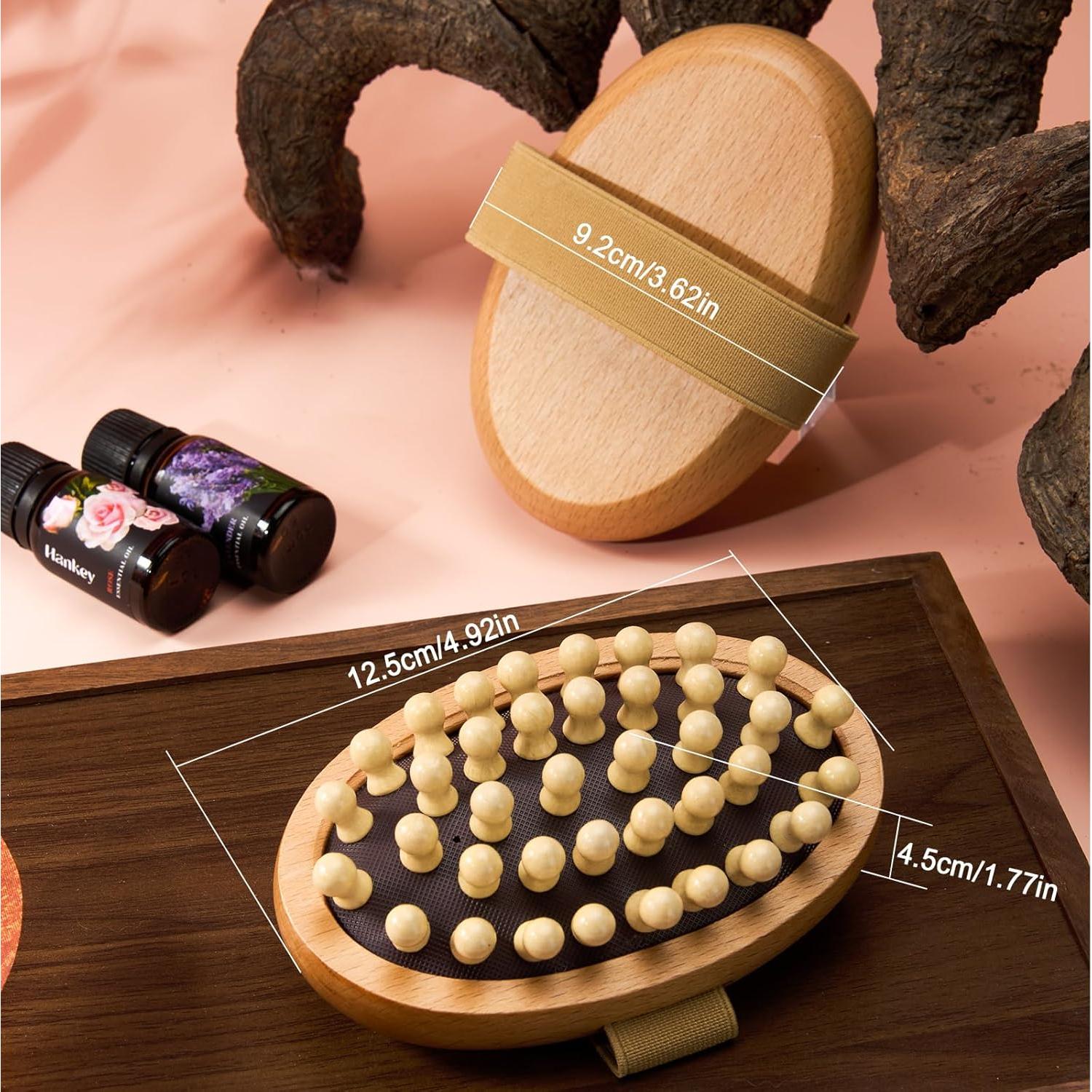 Set de 2 Cepillos de Masaje Meridian Zrpot con Aceites Esenciales