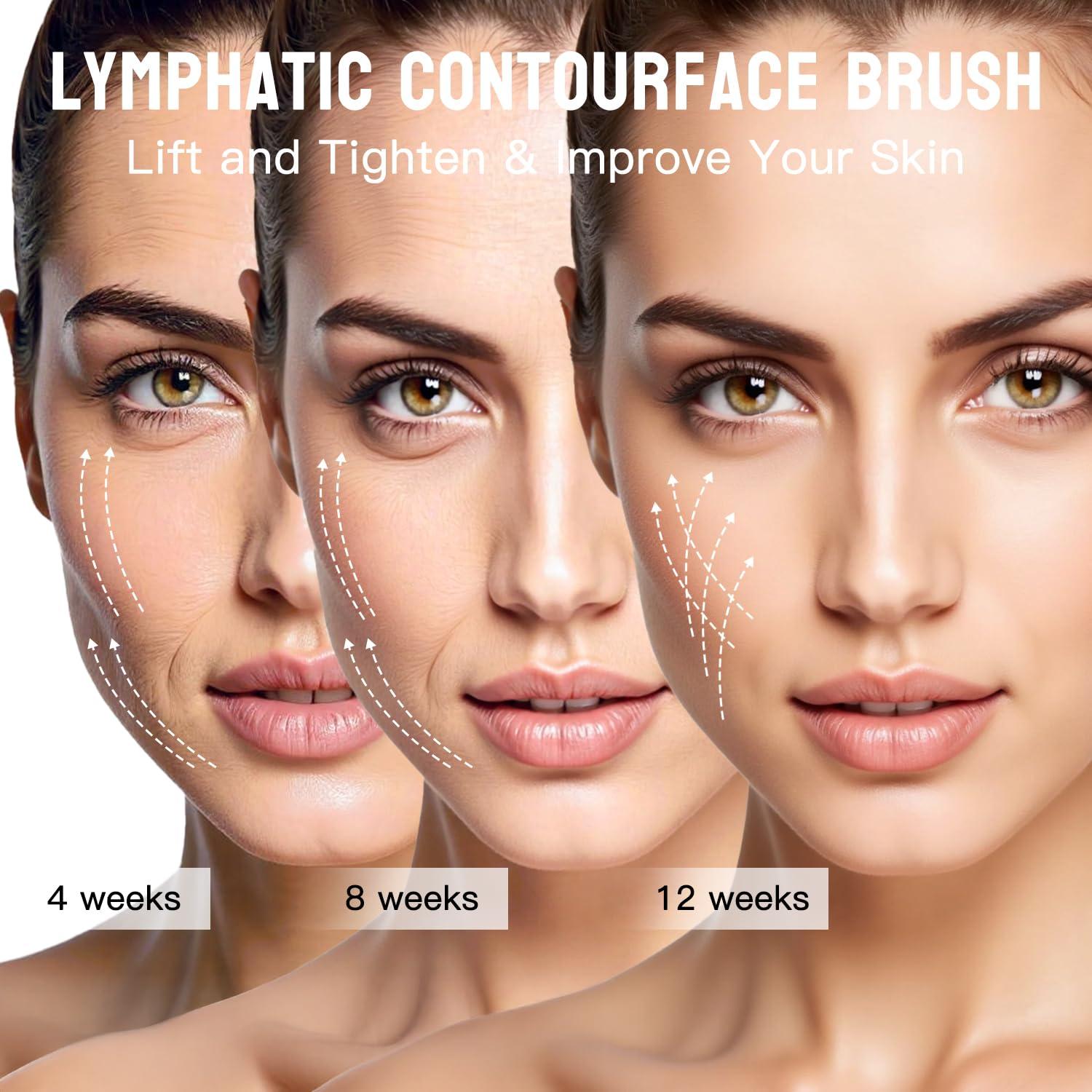 2 Cepillos de Drenaje Linfático Facial AAESG - Suave y Reutilizable