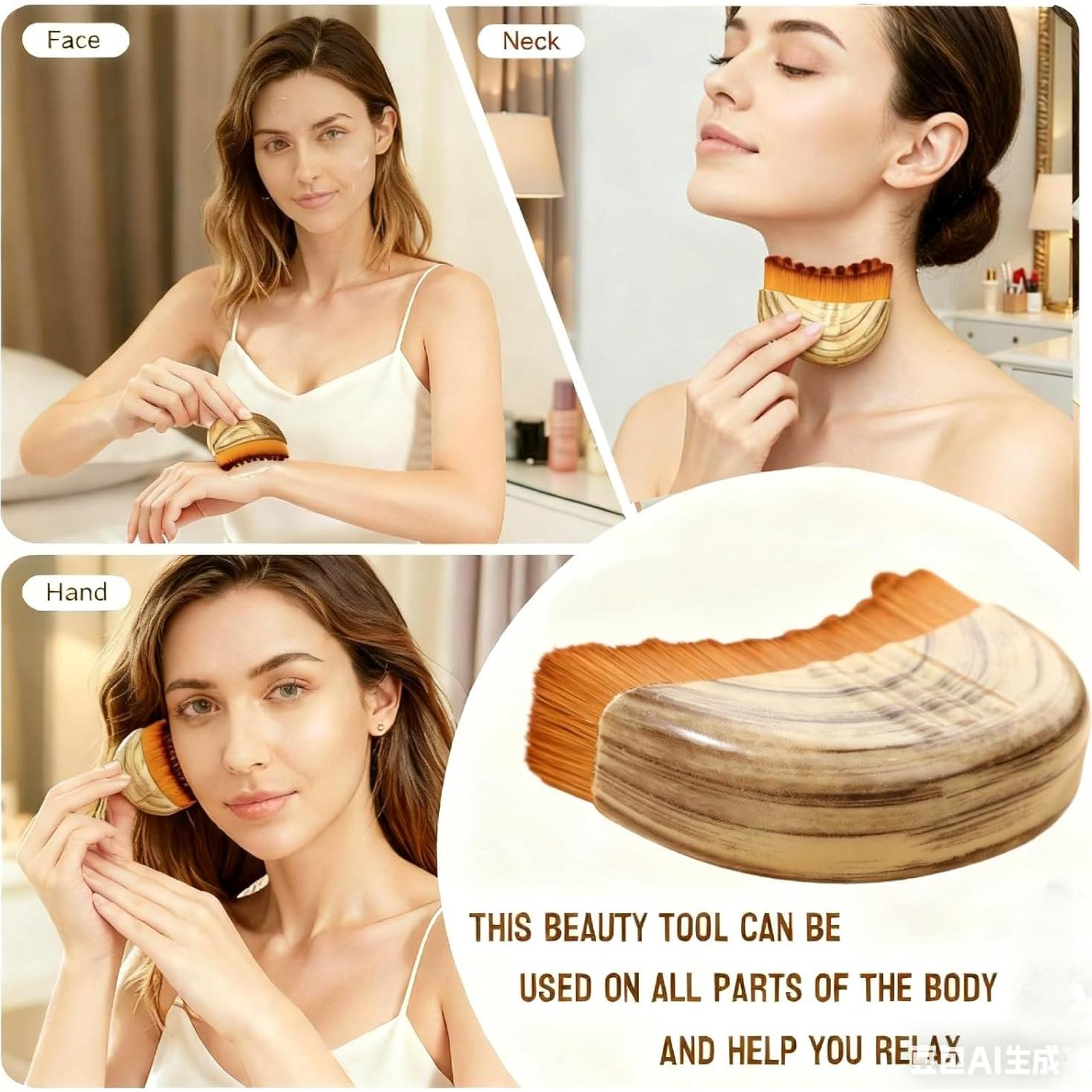 2 Cepillos de Drenaje Linfático Facial AAESG - Suave y Reutilizable