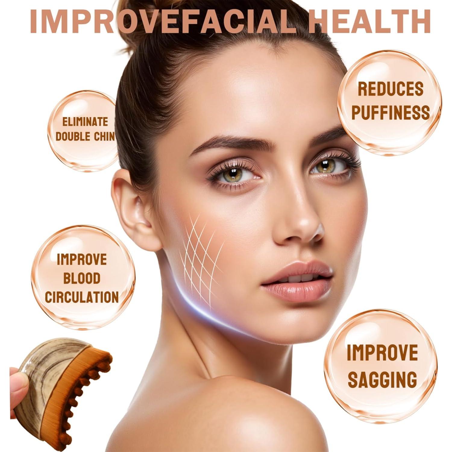 2 Cepillos de Drenaje Linfático Facial AAESG - Suave y Reutilizable