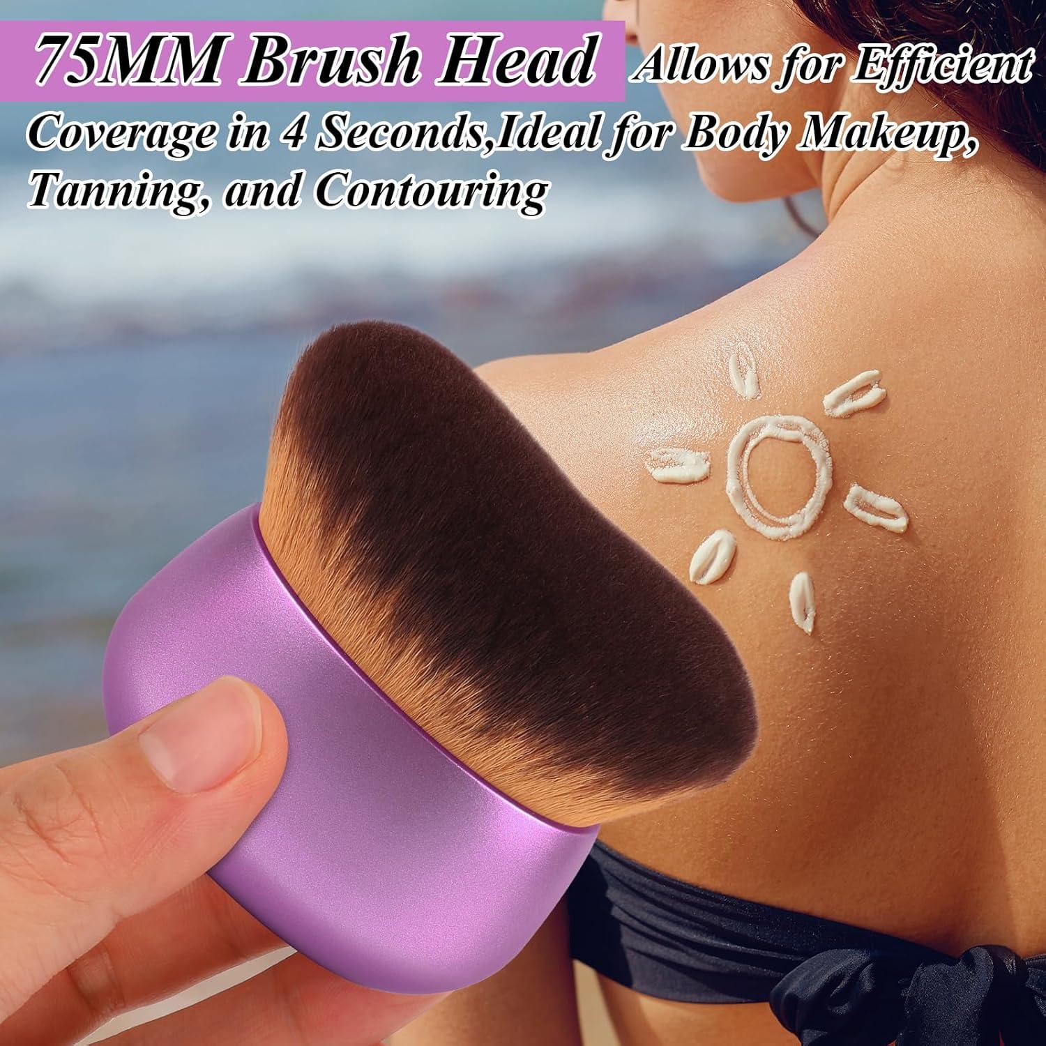 Brocha Kabuki Auto-bronceadora GloréBrochas 75mm Cerdas Veganas