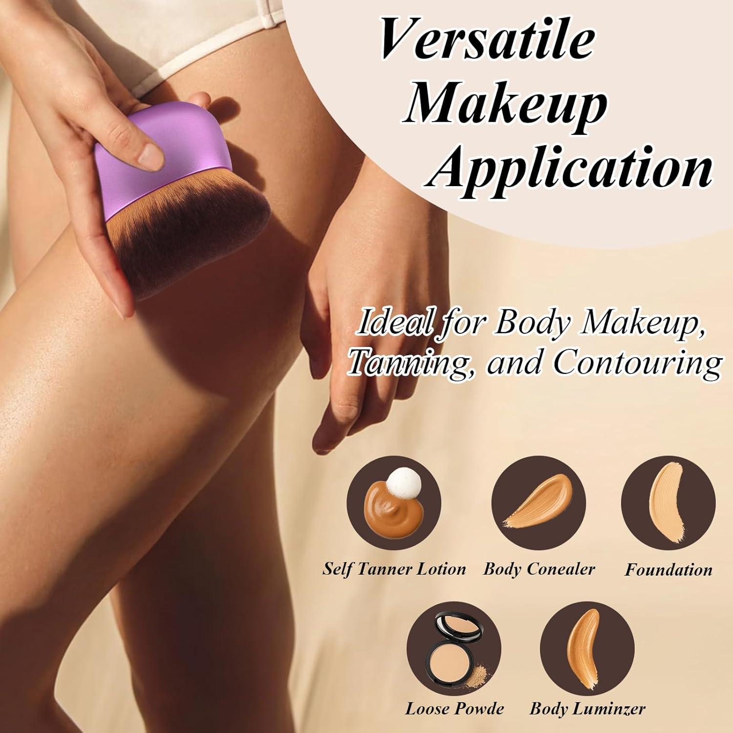 Brocha Kabuki Auto-bronceadora GloréBrochas 75mm Cerdas Veganas