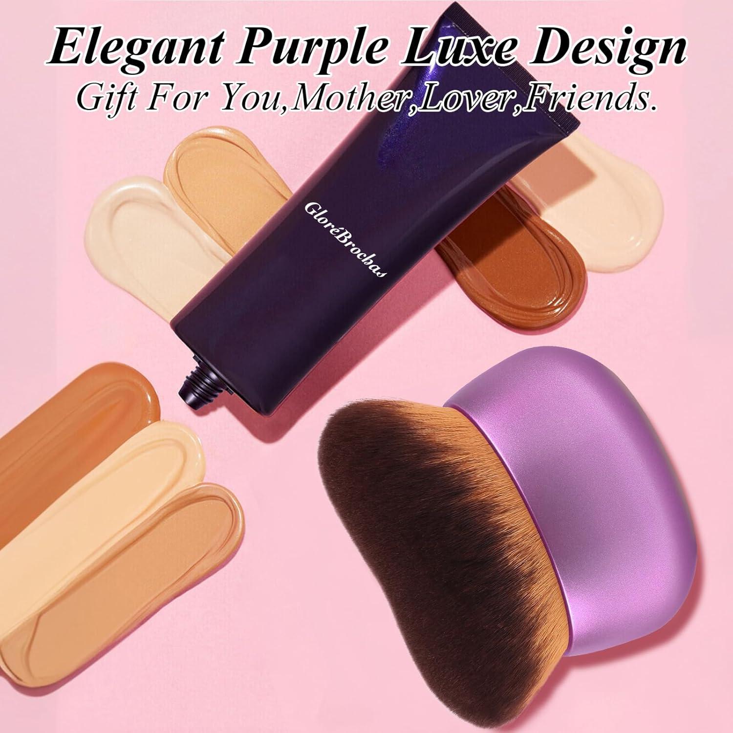 Brocha Kabuki Auto-bronceadora GloréBrochas 75mm Cerdas Veganas