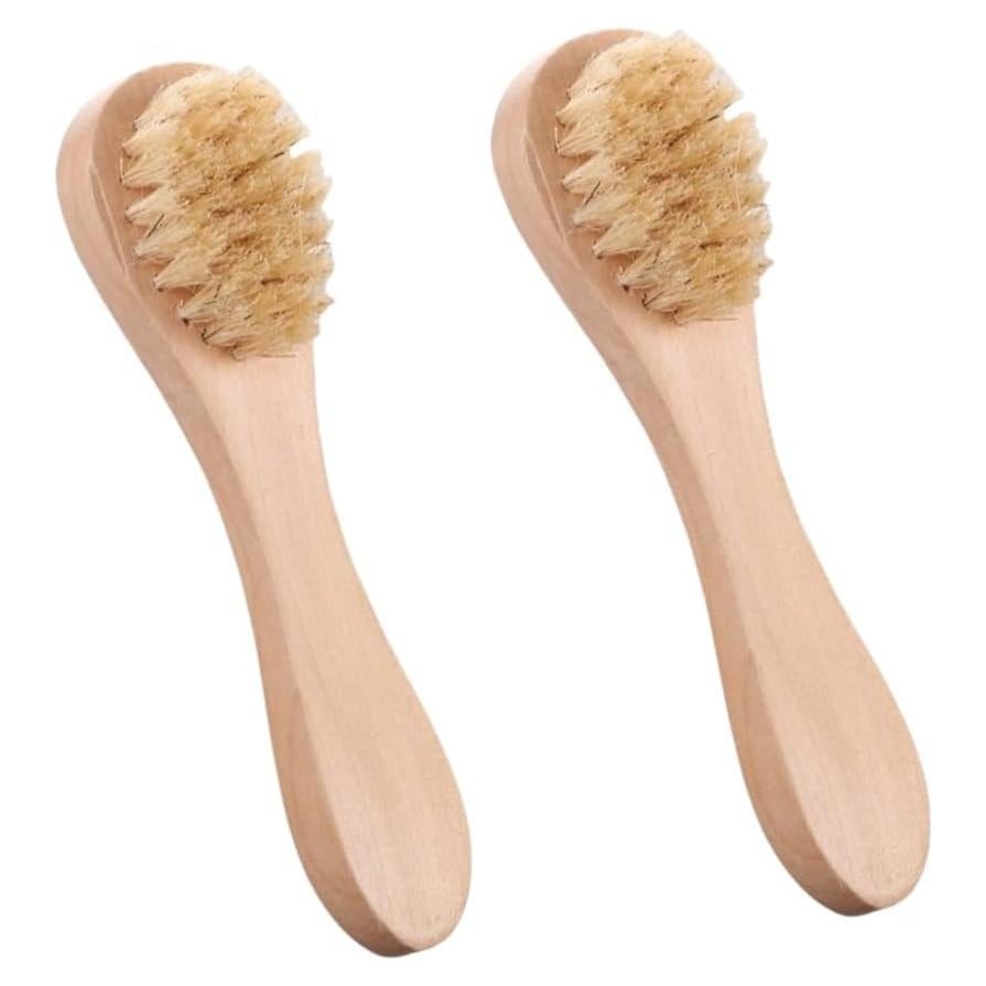 Set de 2 Cepillos Secos TIKMNO para Cara y Cuerpo - Cerdas Naturales