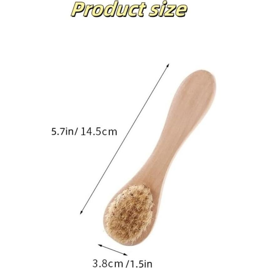 Set de 2 Cepillos Secos TIKMNO para Cara y Cuerpo - Cerdas Naturales