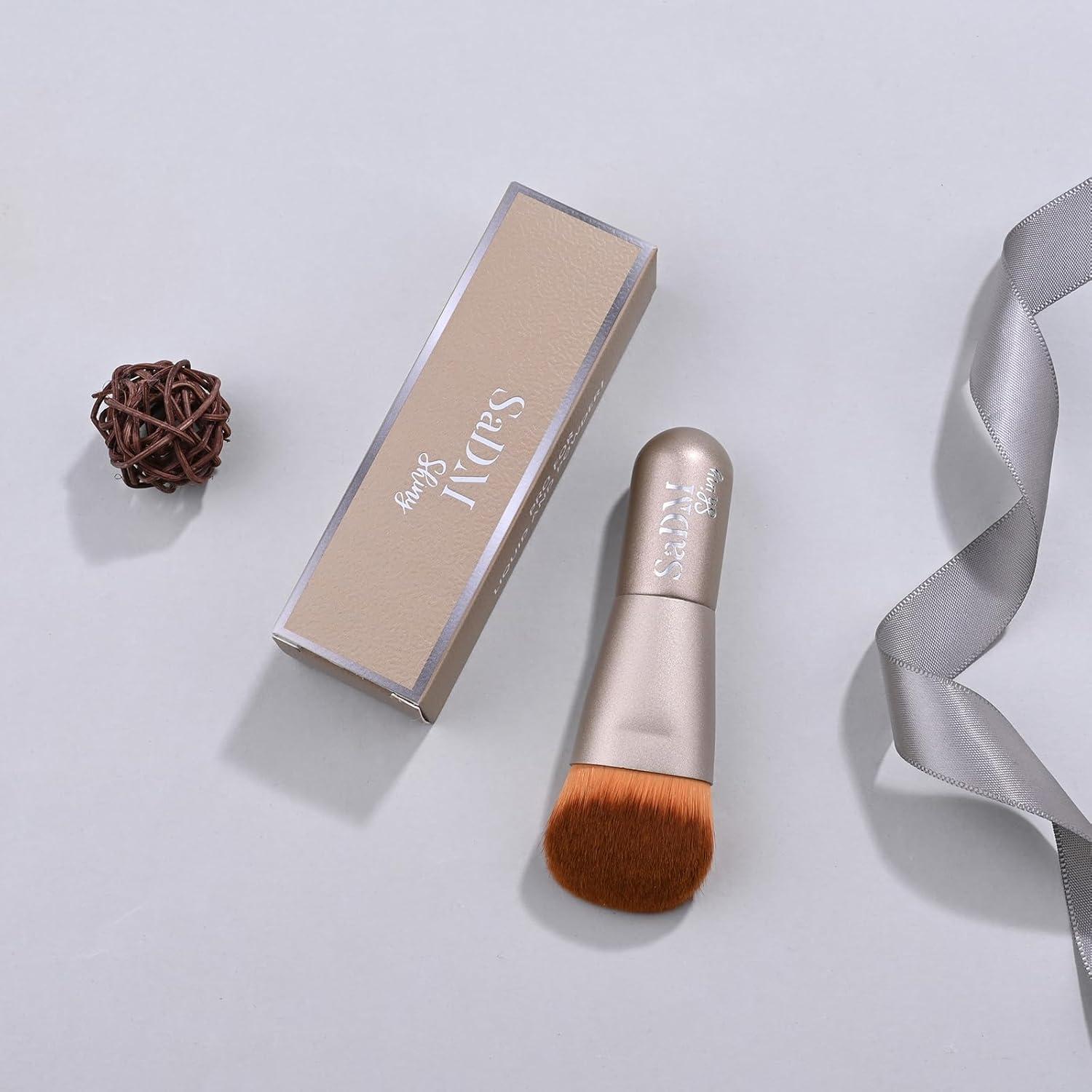 Brocha de Maquillaje Kabuki SaDM Shiny - Profesional Vegana