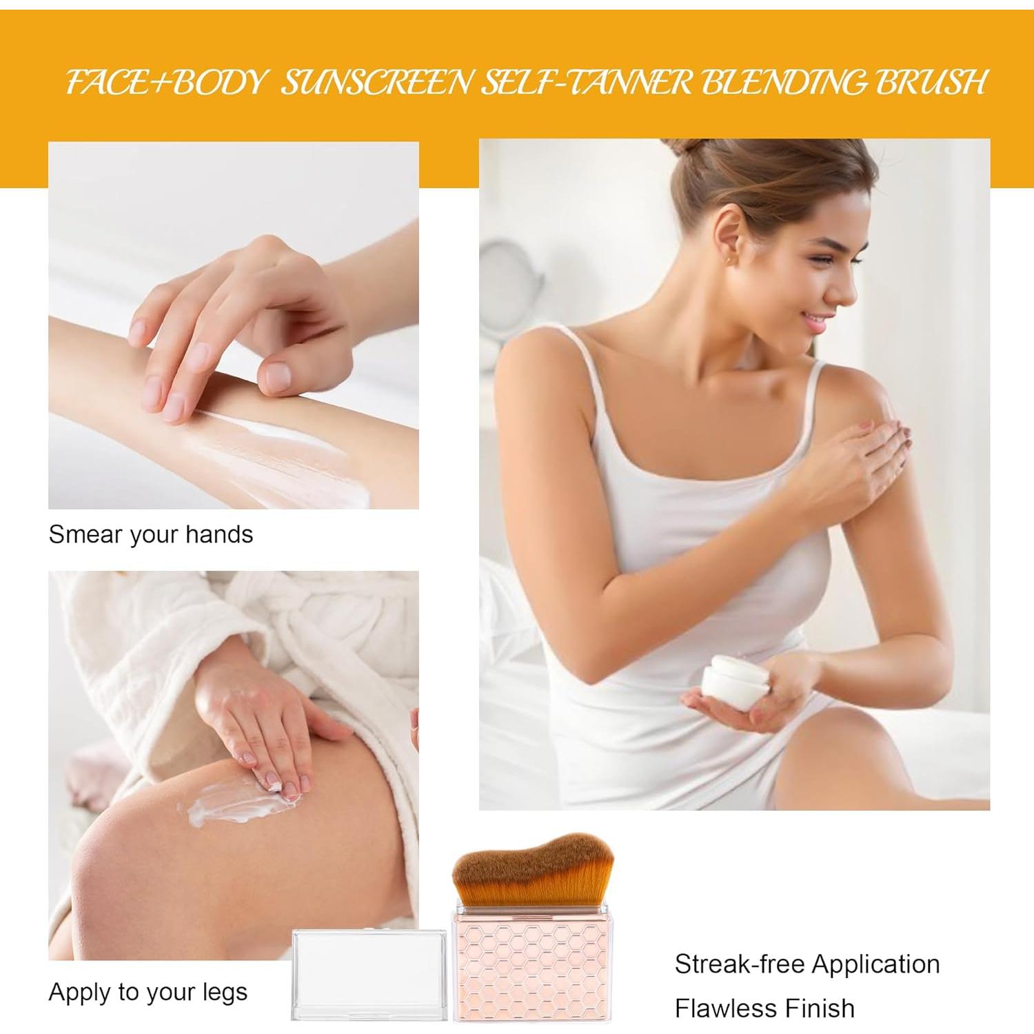 Brocha de Protector Solar BABYSHEEP Rosa-Dorado Compacta