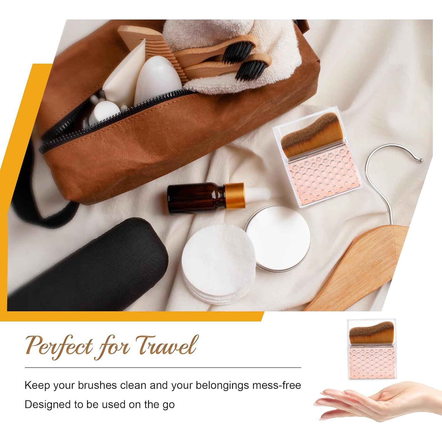 Brocha de Protector Solar BABYSHEEP Rosa-Dorado Compacta