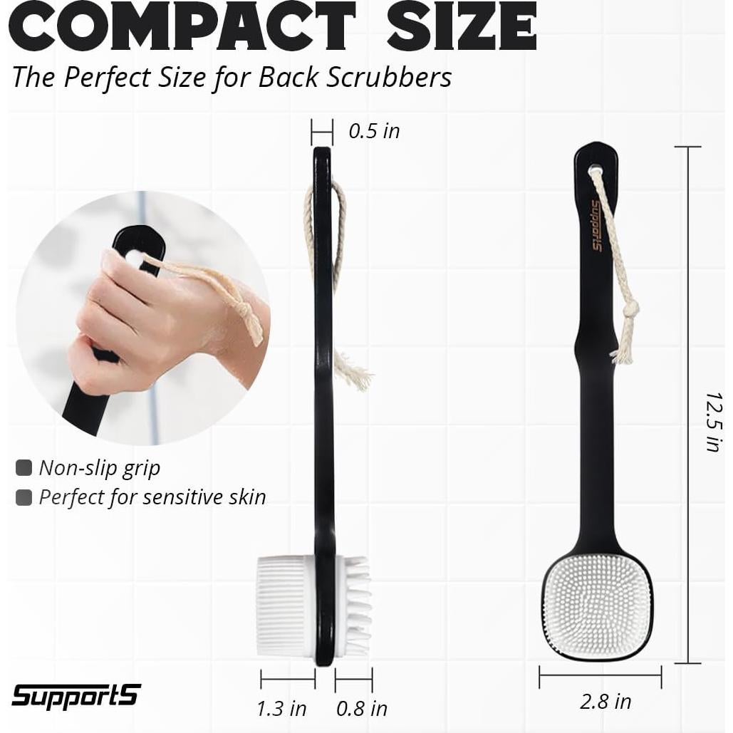 Exfoliador de Cuerpo de Silicona SupportS Doble Cara 30.48 cm