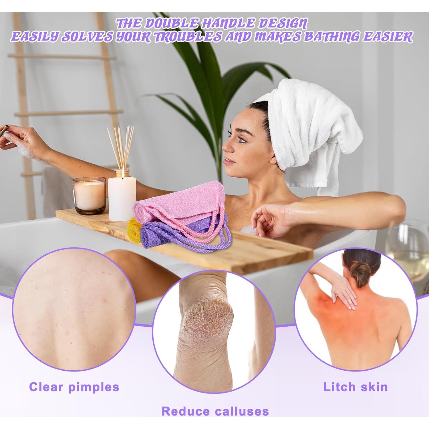 Paquete de 3 Toallas Exfoliantes Doble Cara Qulkws 45x20cm