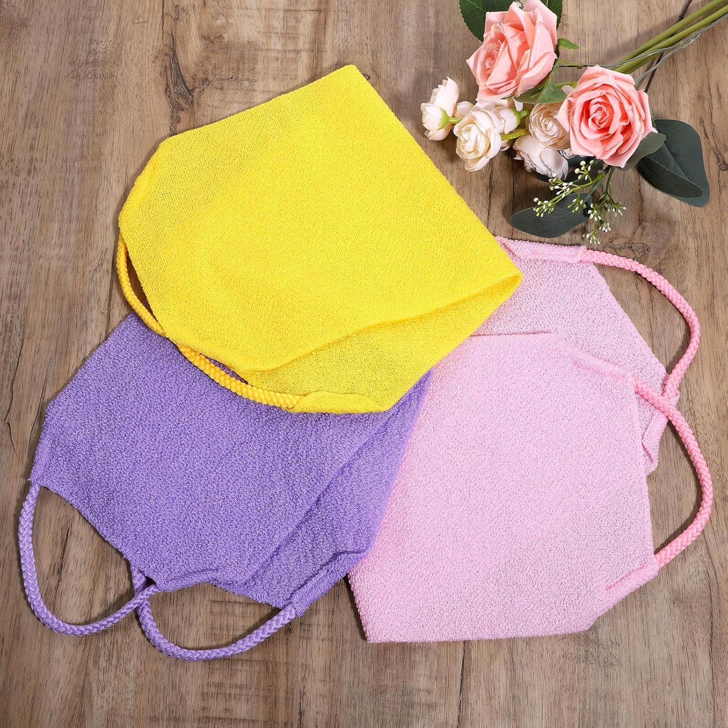 Paquete de 3 Toallas Exfoliantes Doble Cara Qulkws 45x20cm