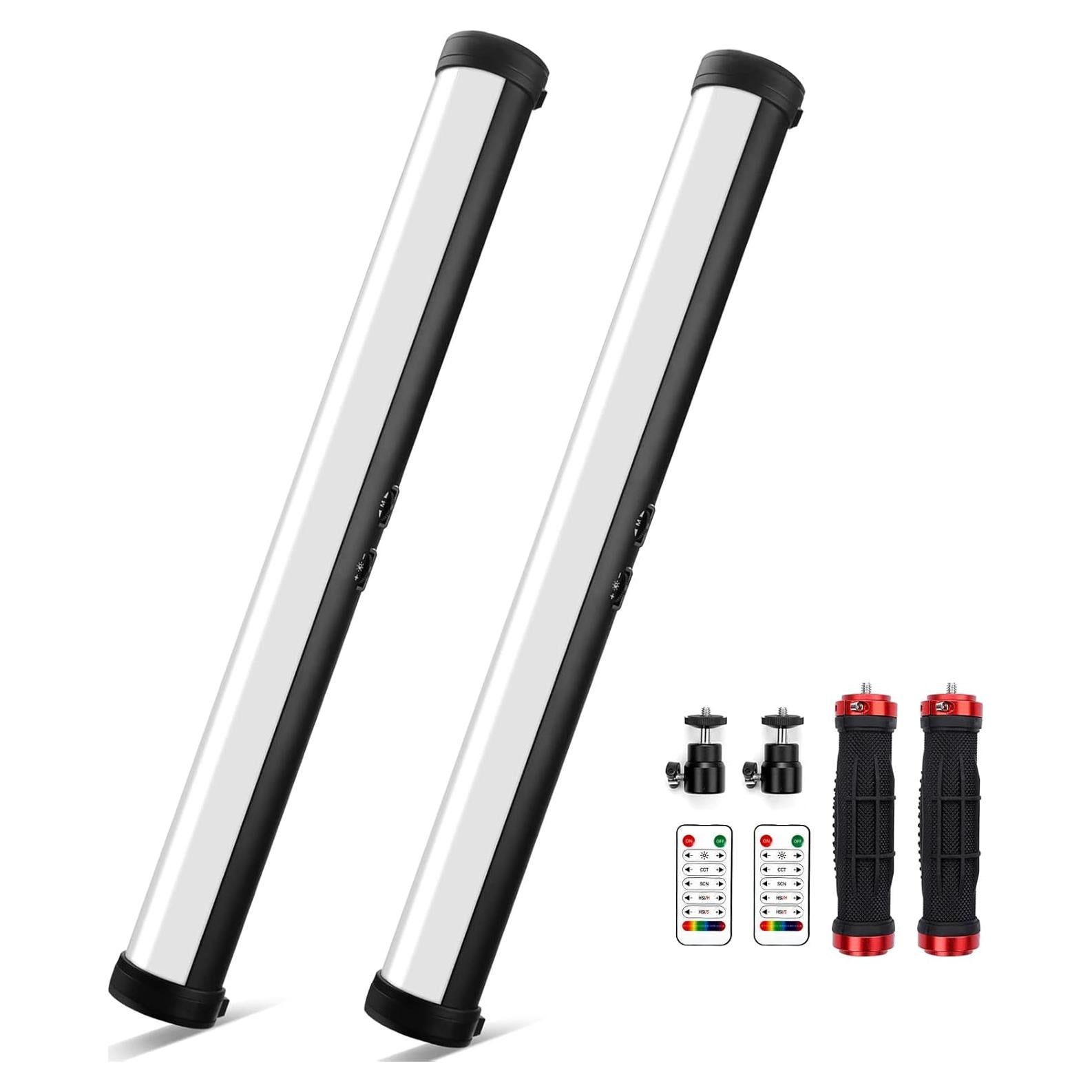 Paquete de 2 Varas de Luz LED RGB Obeamiu 2600-9600K