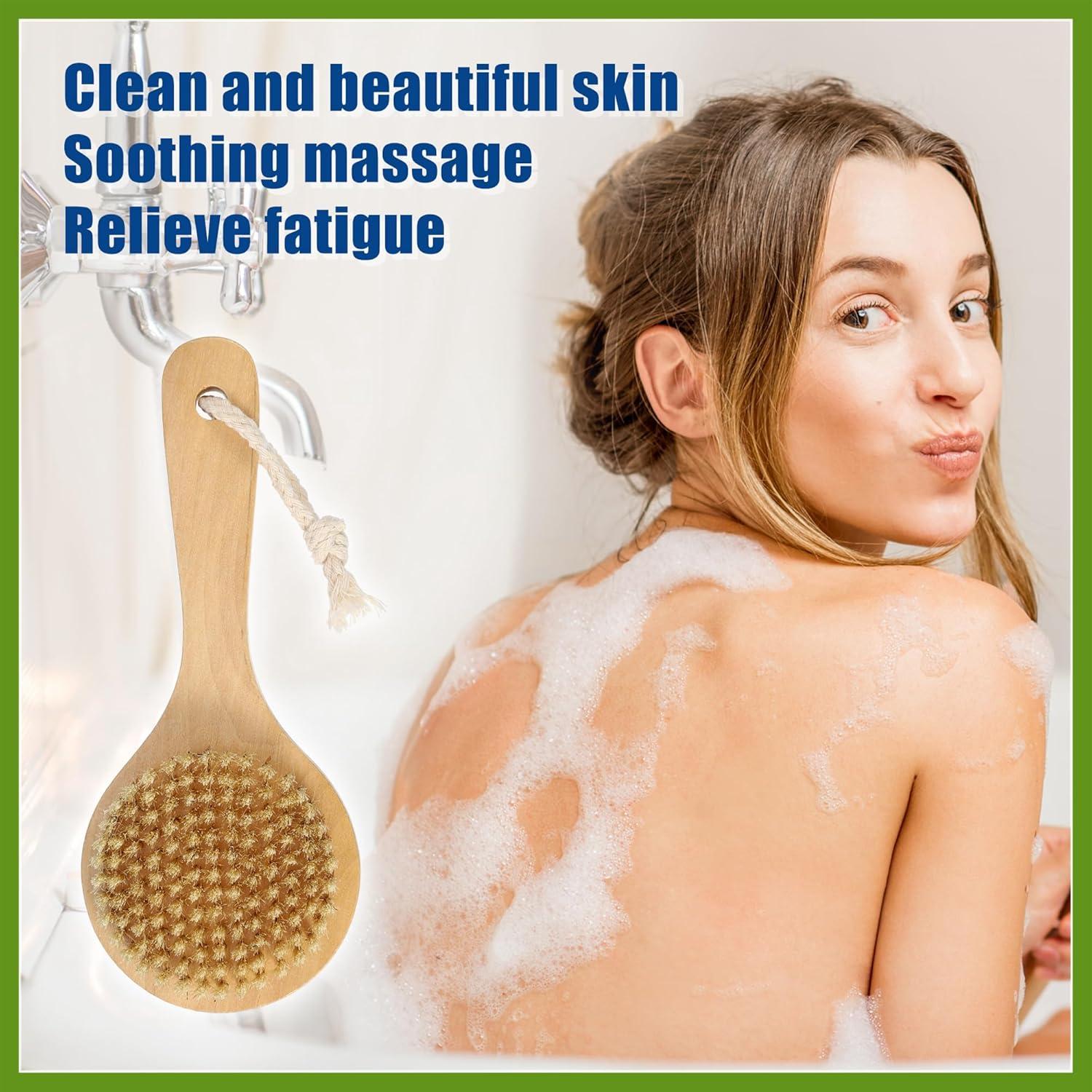 Cepillo de Baño Exfoliador GLIDESMOOTH de Madera 20 cm