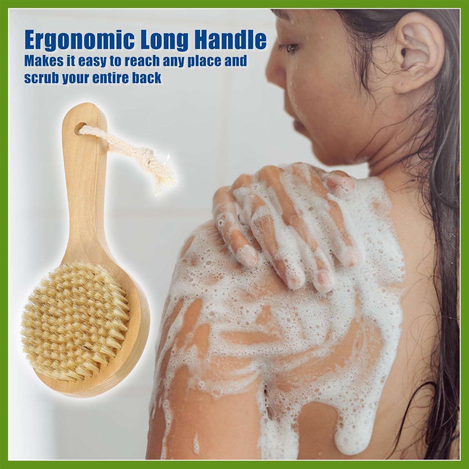 Cepillo de Baño Exfoliador GLIDESMOOTH de Madera 20 cm