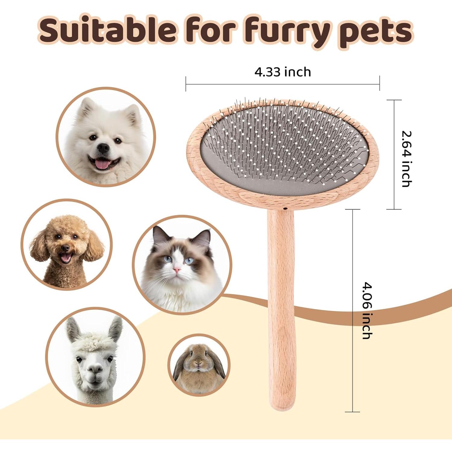 Cepillo Slicker para Perros y Gatos PetSprite - Acicalamiento y Deshedding