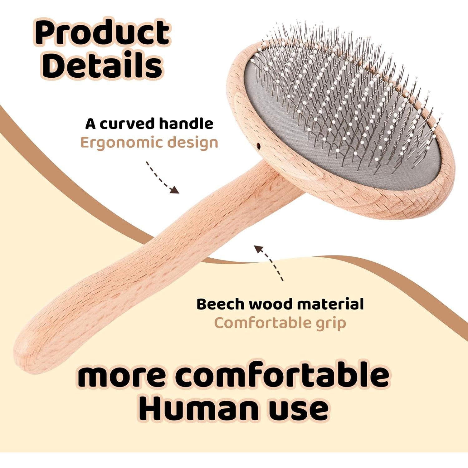 Cepillo Slicker para Perros y Gatos PetSprite - Acicalamiento y Deshedding