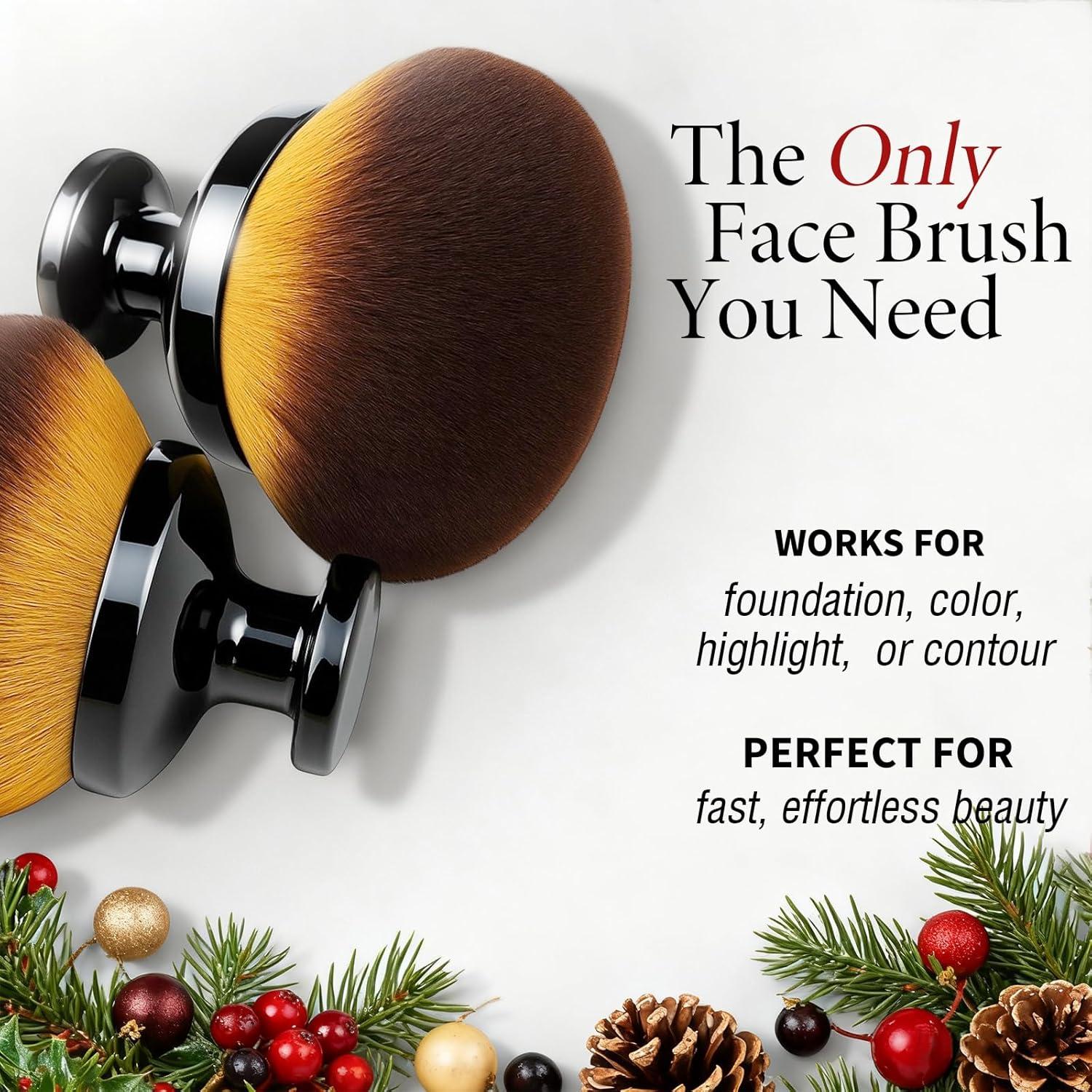 Brocha Kabuki Vegana EOICCEOH para Maquillaje Facial 9.27cm