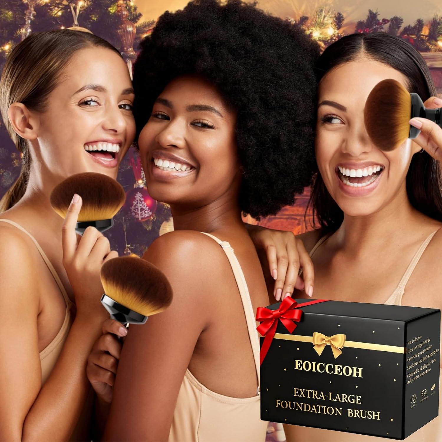 Brocha Kabuki Vegana EOICCEOH para Maquillaje Facial 9.27cm