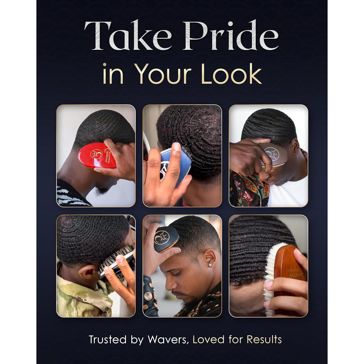 Cepillo de Ondas 360 Crown Quality Azul Ford - Indestructible