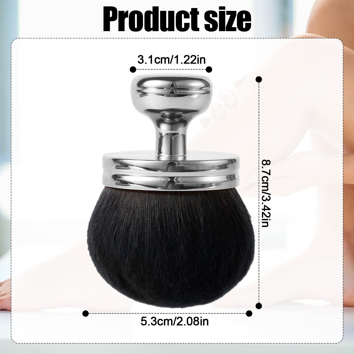 Brocha de Maquillaje Corporal XIHIRCD Extra Grande Plateada