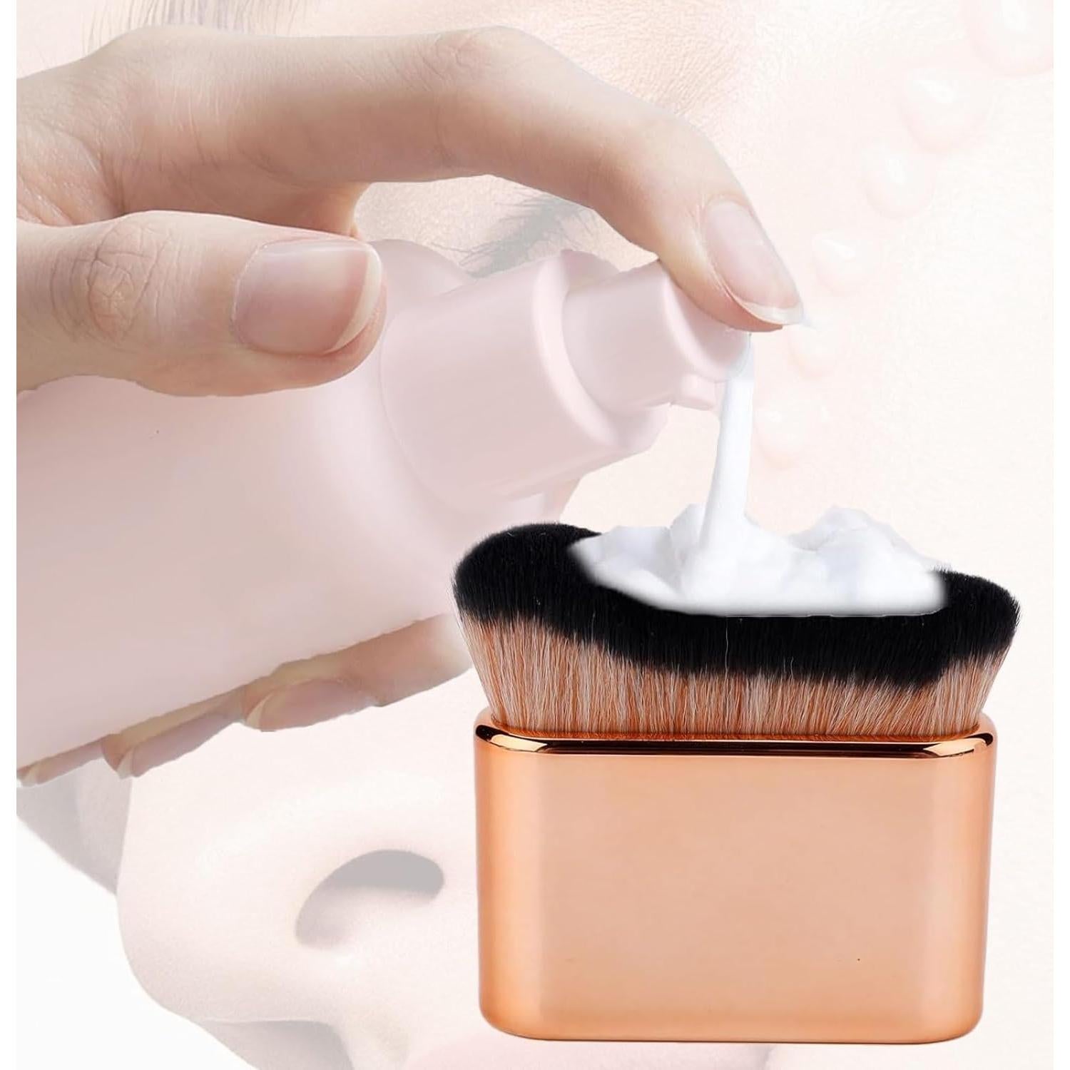 2 Piezas Brochas de Maquillaje Corporal YOUDMEARUD Oro Rosa