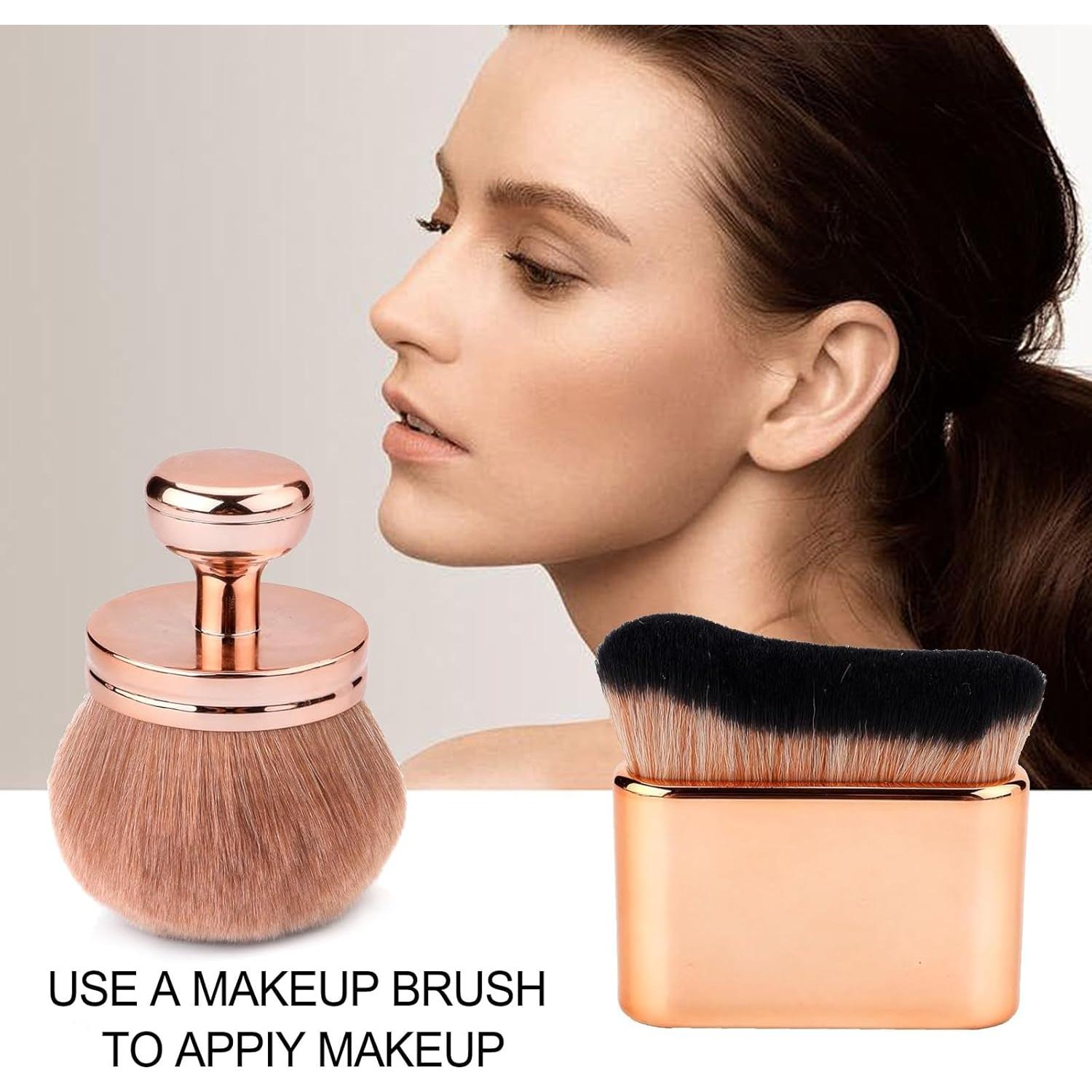 2 Piezas Brochas de Maquillaje Corporal YOUDMEARUD Oro Rosa