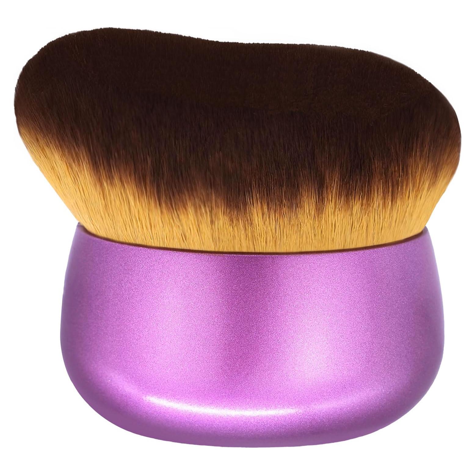 Brocha de Maquillaje Corporal FUNAN Kabuki 75 mm Color Púrpura