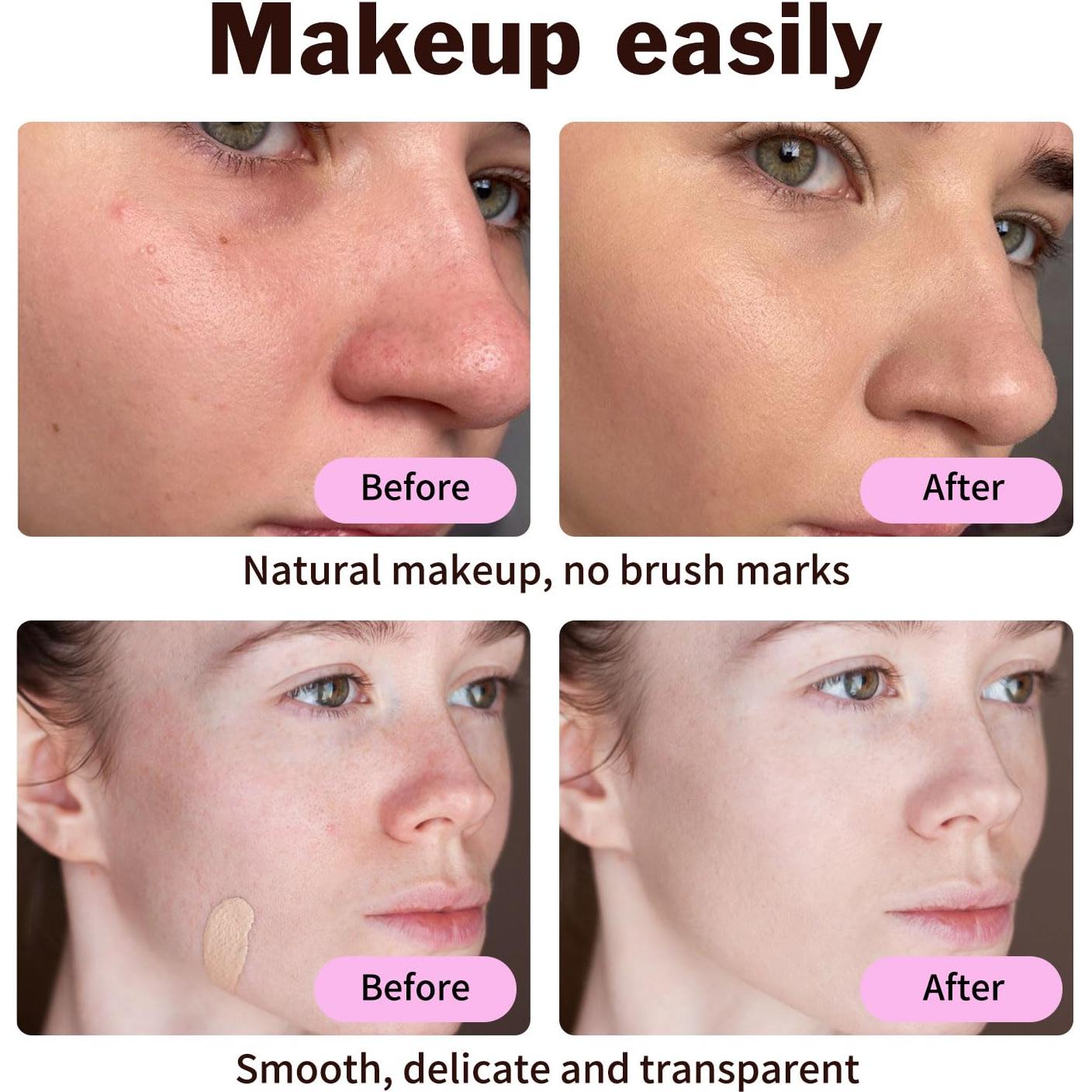 Brocha de Maquillaje Corporal FUNAN Kabuki 75 mm Color Púrpura