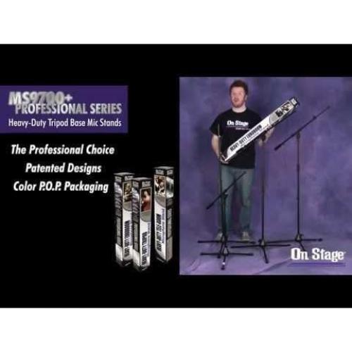 Soporte de Micrófono OnStage MS9411TB Plus Compacto Negro