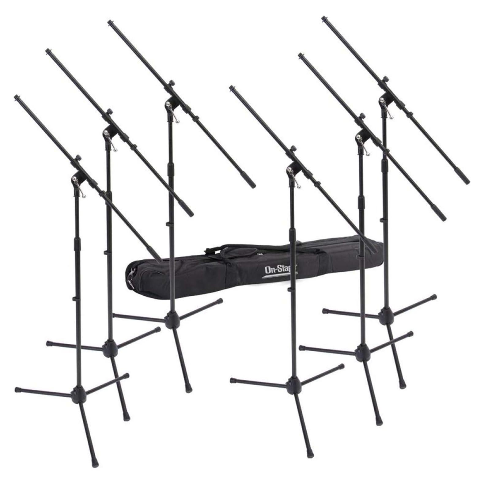 Soportes de Micrófono Euro Boom On-Stage MSP7706 - 6 Unidades con Bolsa