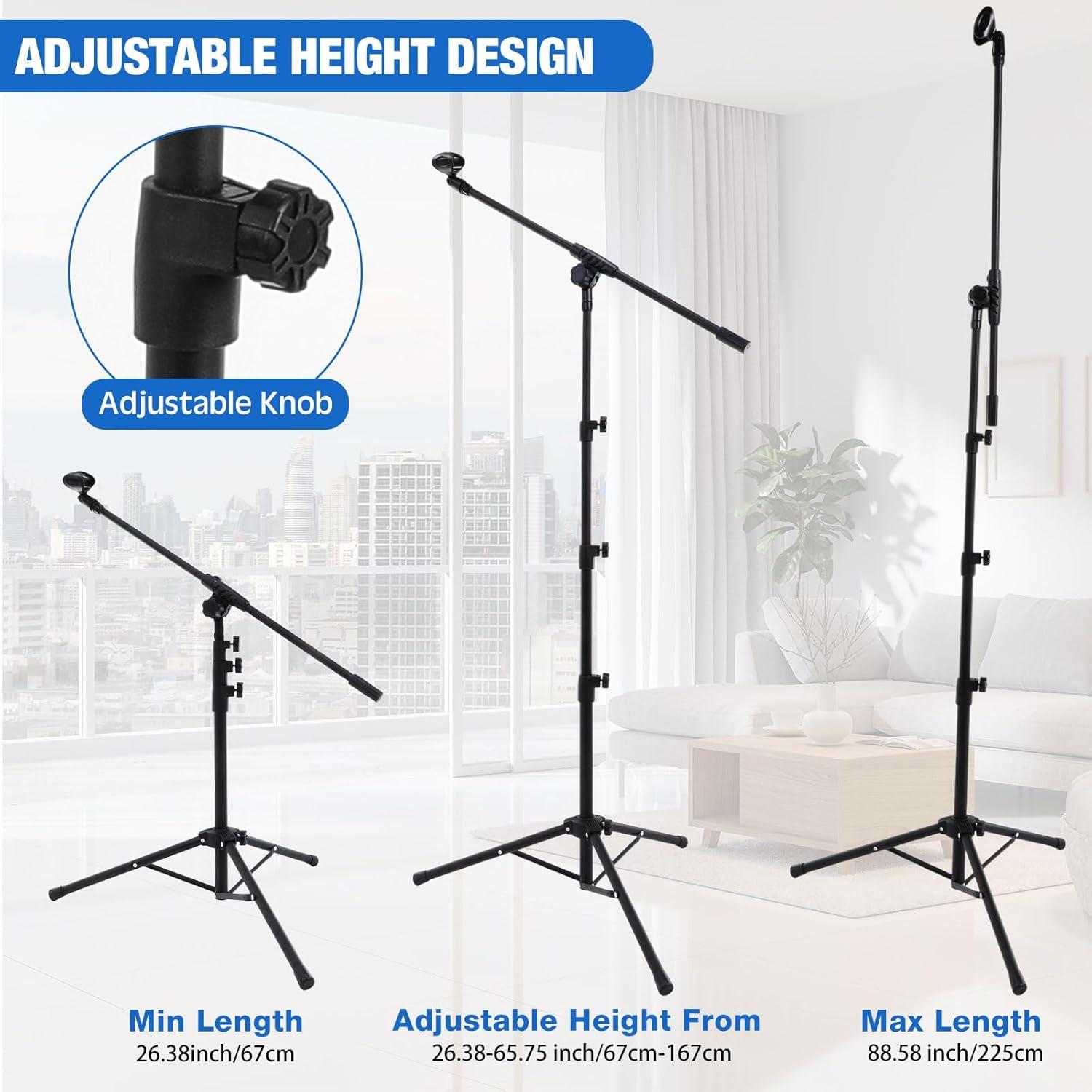 Soporte de Micrófono Trípode Ajustable 4 Pcs HAT-Relaxweex