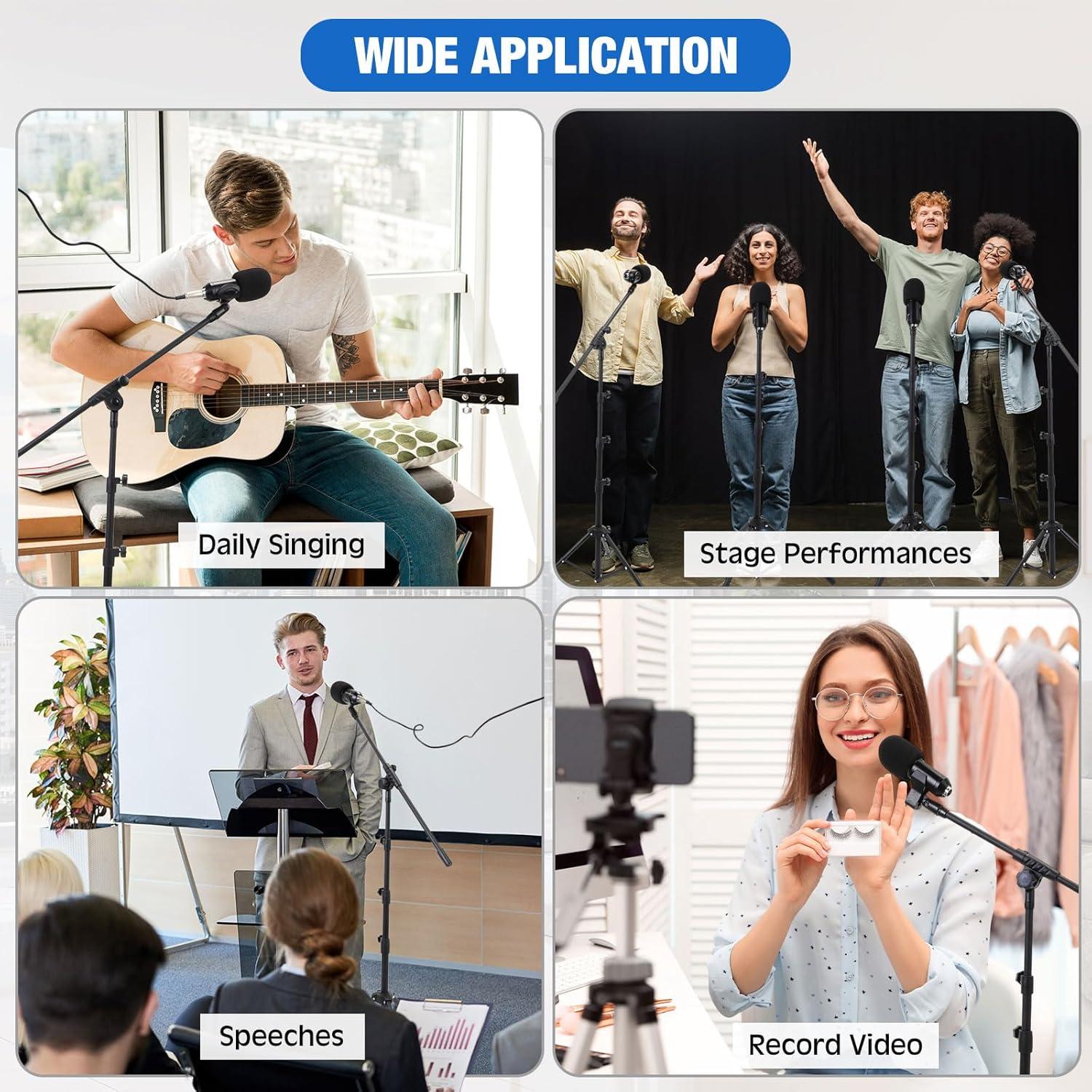 Soporte de Micrófono Trípode Ajustable 4 Pcs HAT-Relaxweex