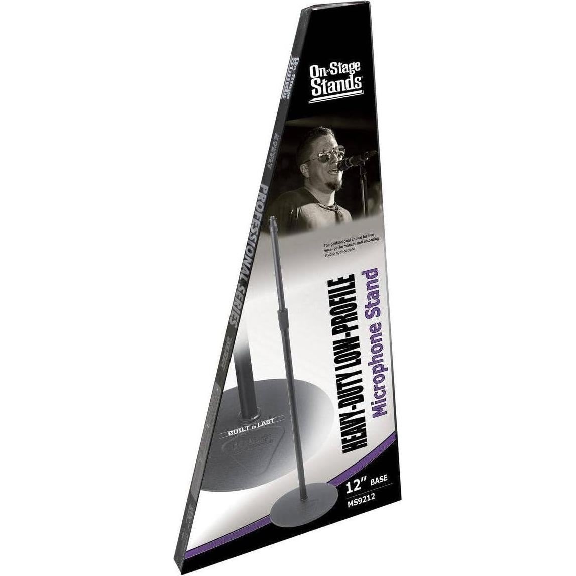 Soporte de Micrófono OnStage MS9212 con Base de 30.48 cm Negro