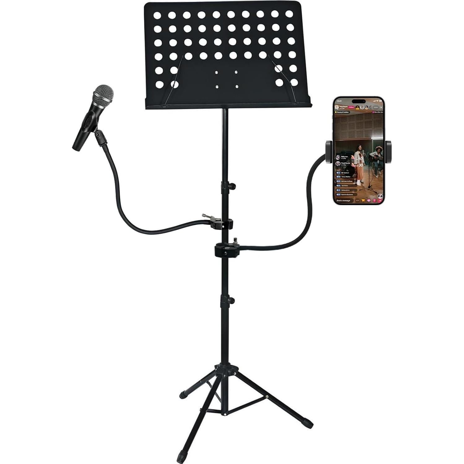 Soporte de Micrófono Flexible KAL-MKFZJ con Abrazadera 50 cm